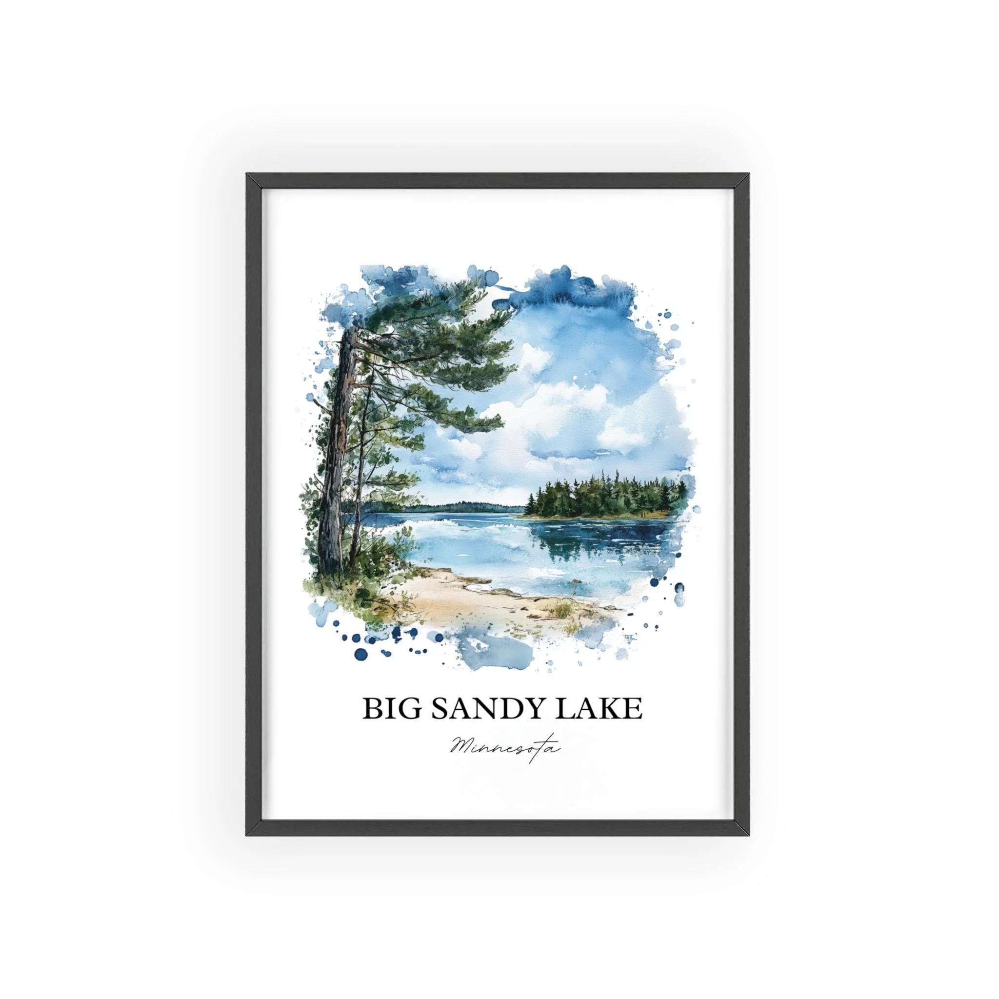 Big Sandy Lake, USA – Watercolor Art Print - Image 7