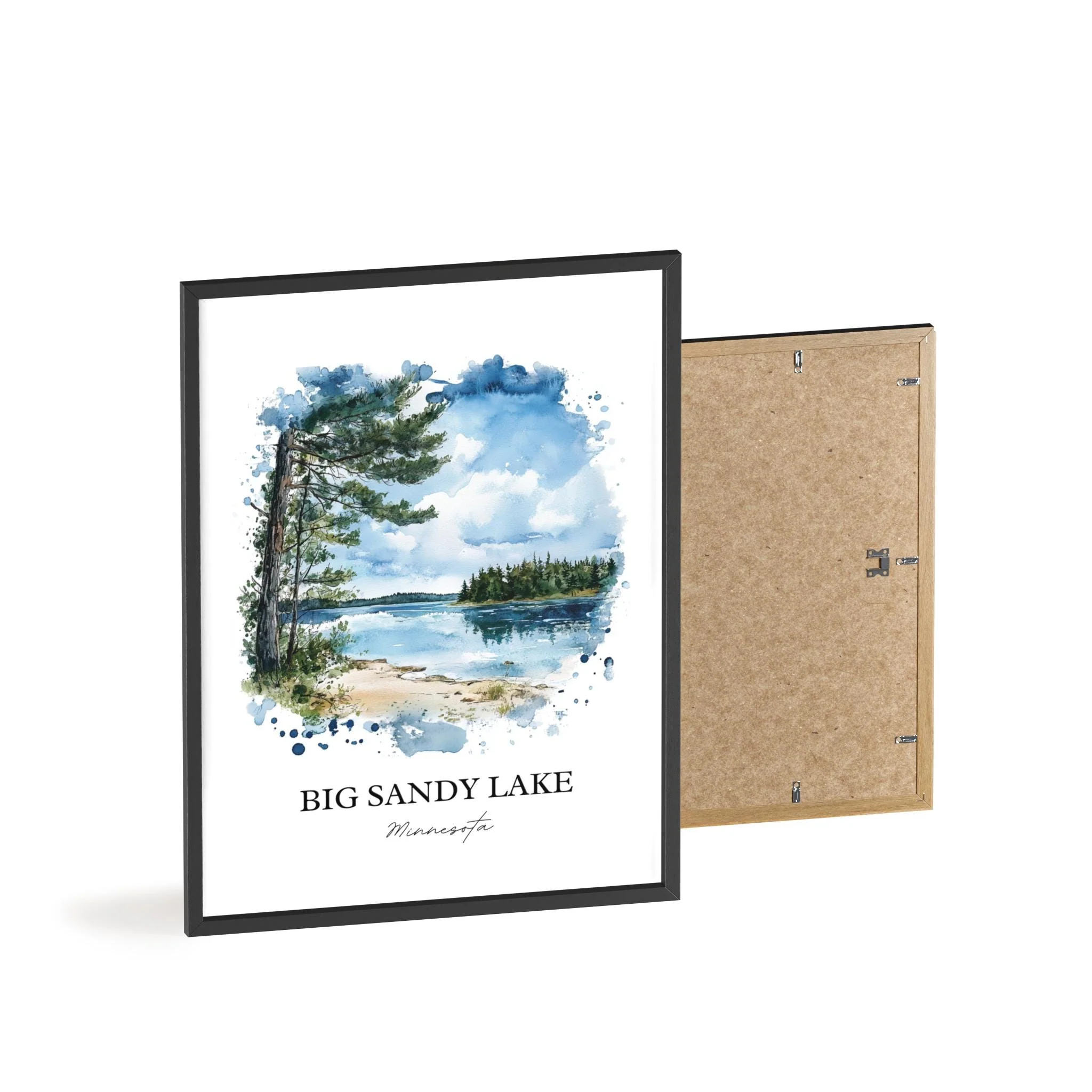 Big Sandy Lake, USA – Watercolor Art Print - Image 8