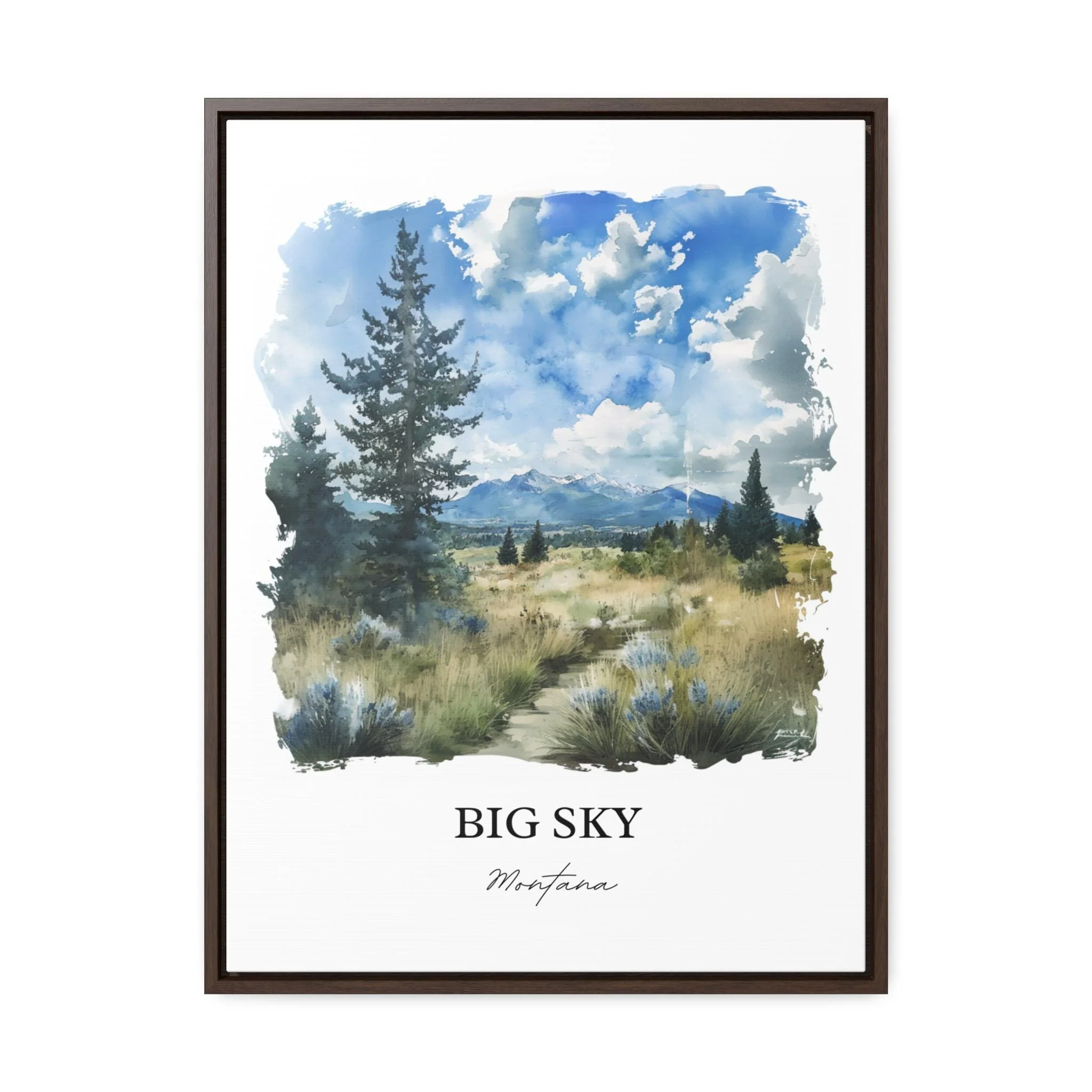Big Sky, Montana, USA – Watercolor Art Print - Image 7