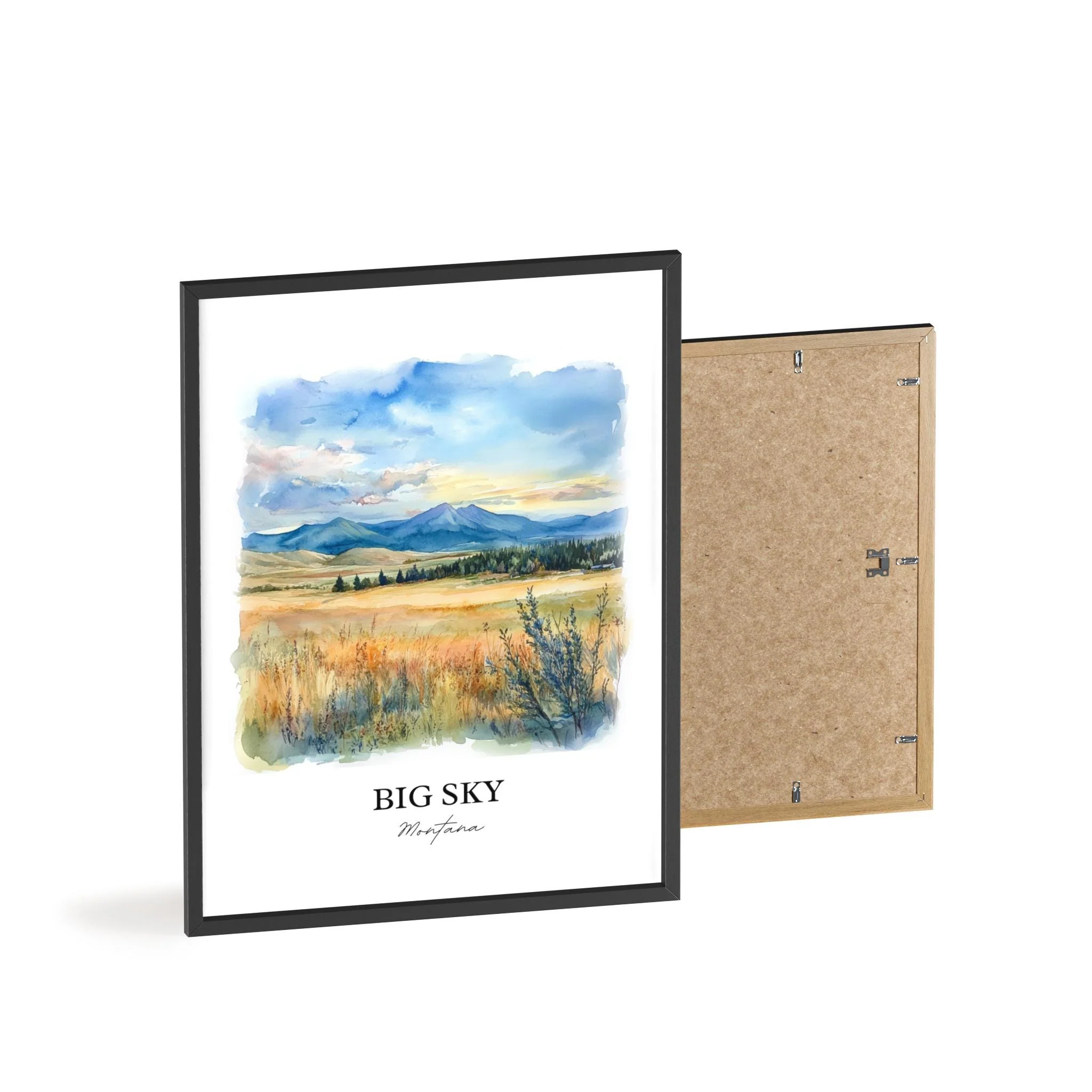 Big Sky, Montana, USA – Watercolor Art Print - Image 8