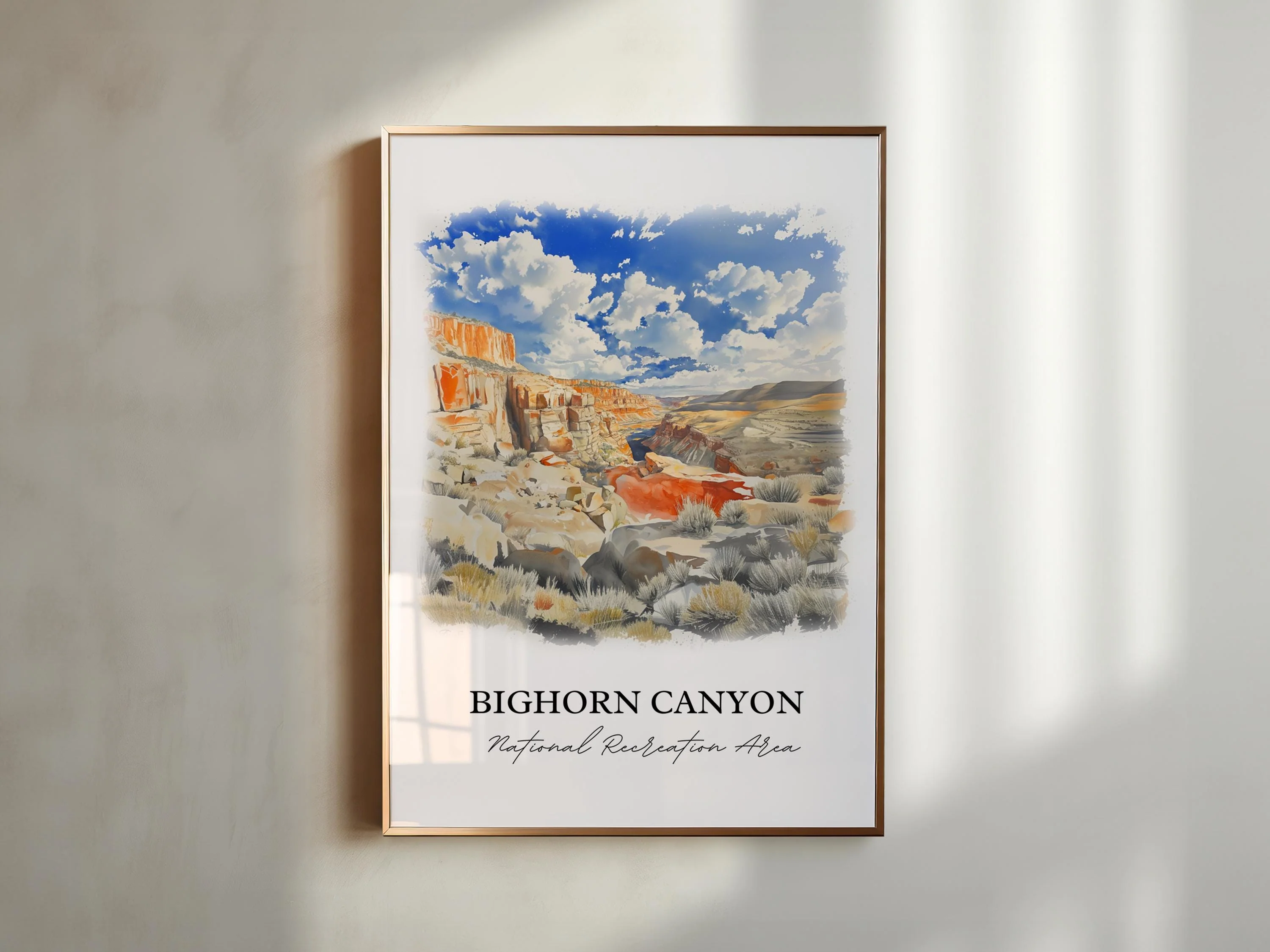 Bighorn Canyon, USA – Watercolor Art Print - Image 6