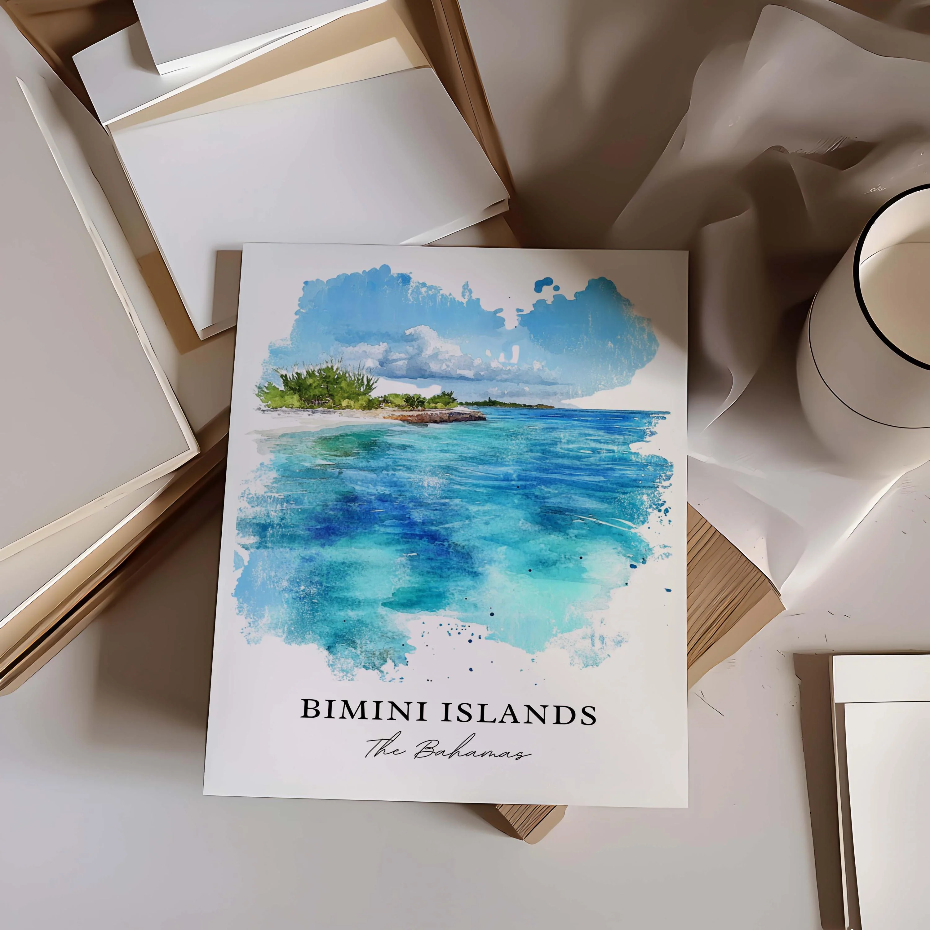 Bimini Islands, Bahamas – Watercolor Art Print - Image 2