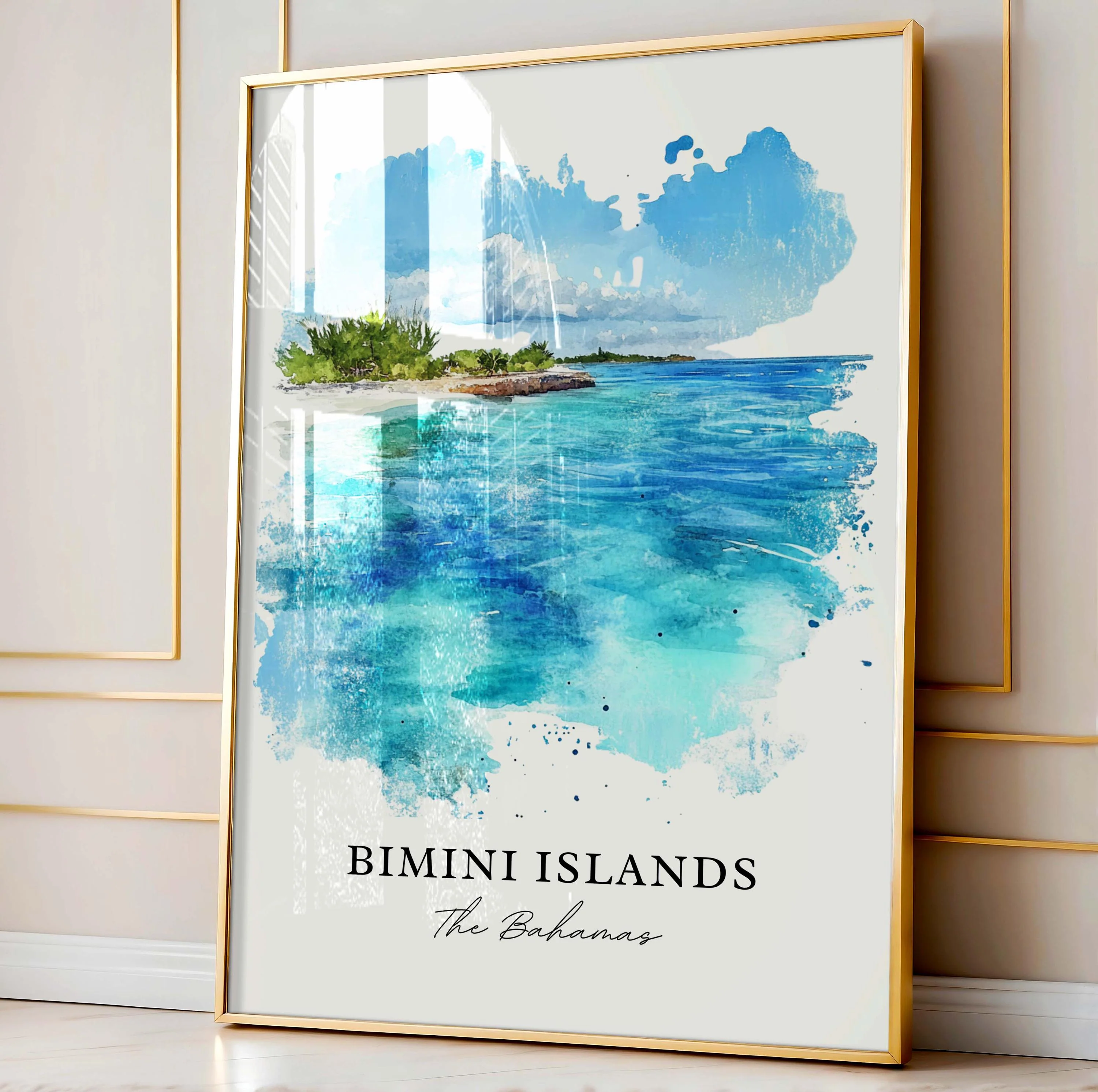 Bimini Islands, Bahamas – Watercolor Art Print - Image 3