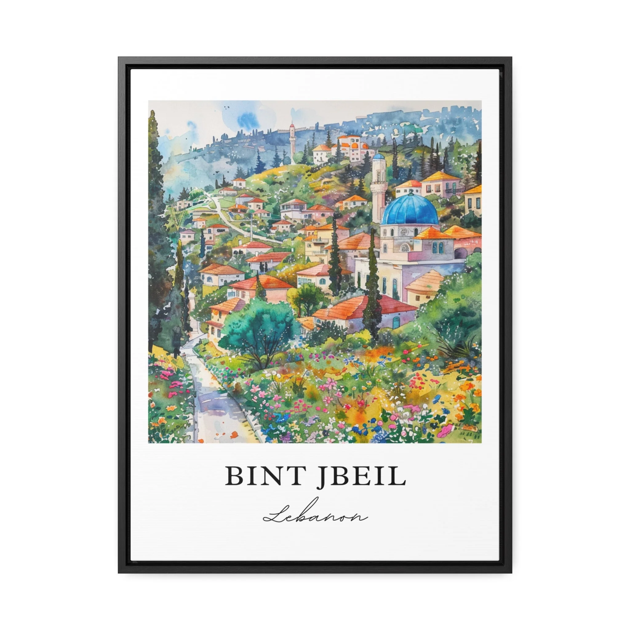 Bint Jbeil, Lebanon – Watercolor Art Print - Image 5