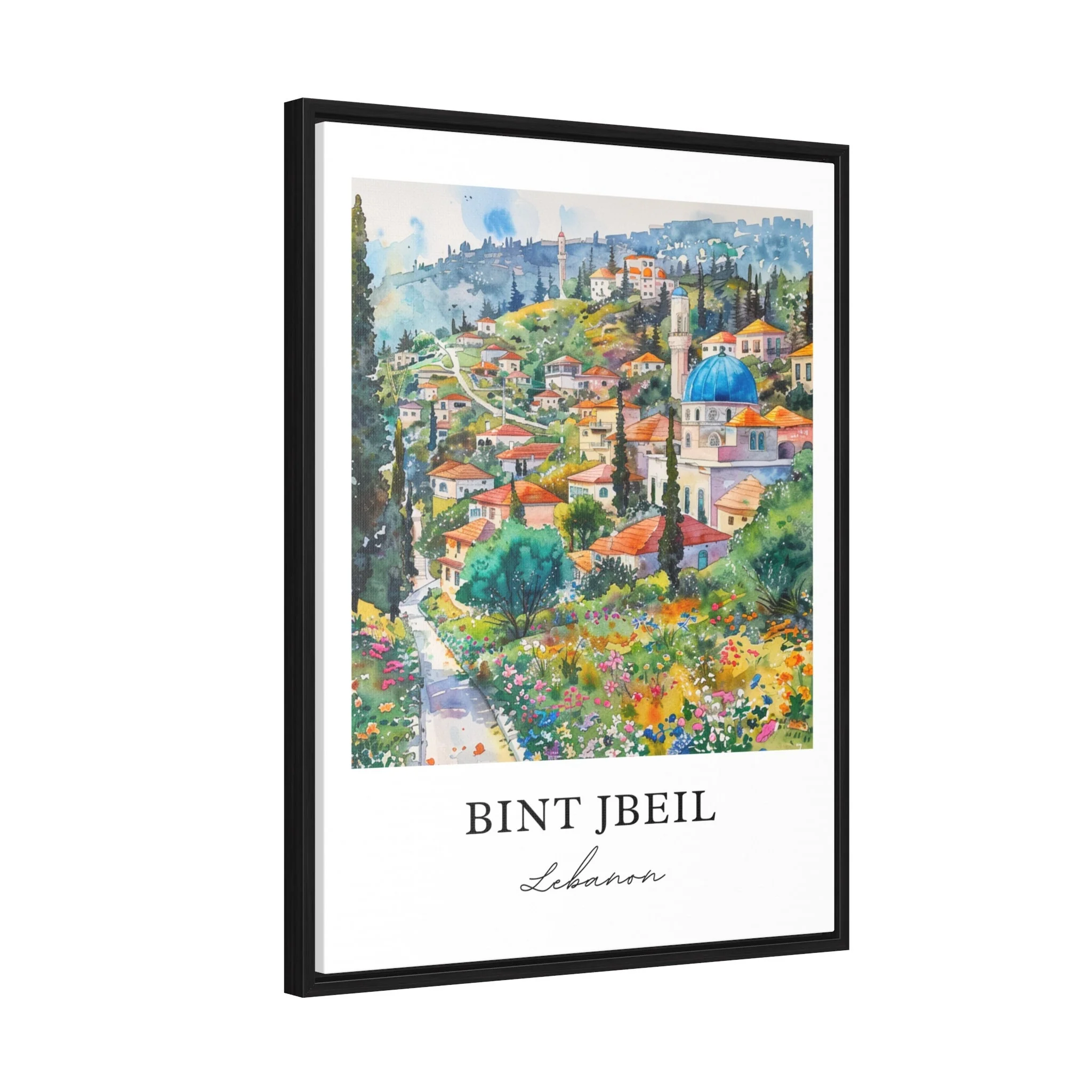 Bint Jbeil, Lebanon – Watercolor Art Print - Image 6