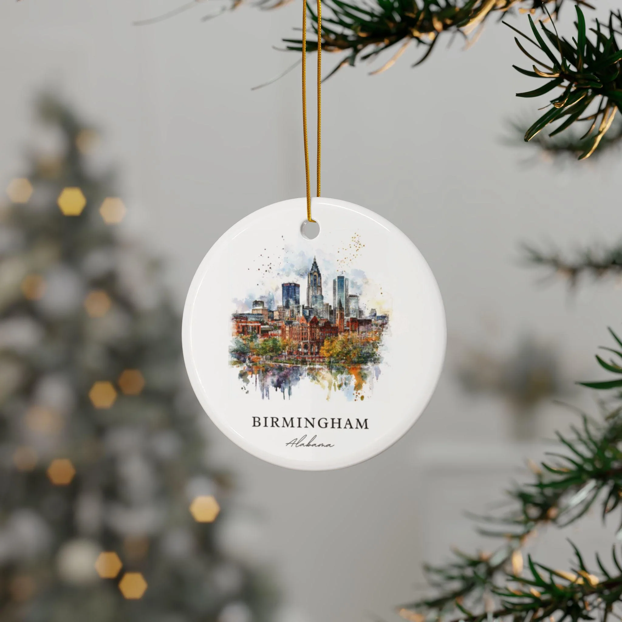 Birmingham Alabama Ornament: Unique Birmingham AL Souvenir, Alabama Decor, and Authentic Birmingham AL X-mas Gift - Image 2