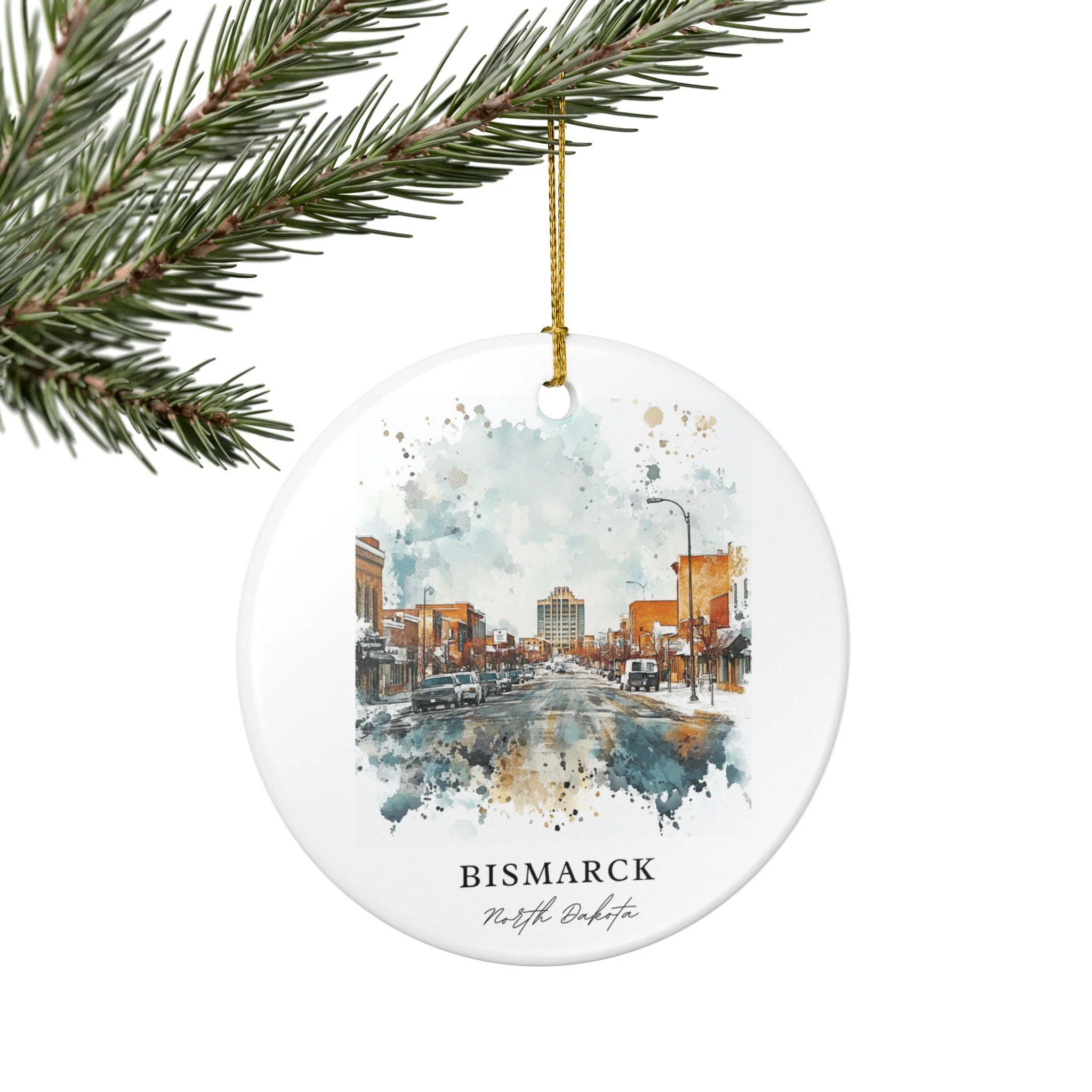 Bismarck ND Ornament: Unique Bismarck Souvenir, Bismarck Xmas Decor, and Authentic Bismarck North Dakota Gift - Image 5