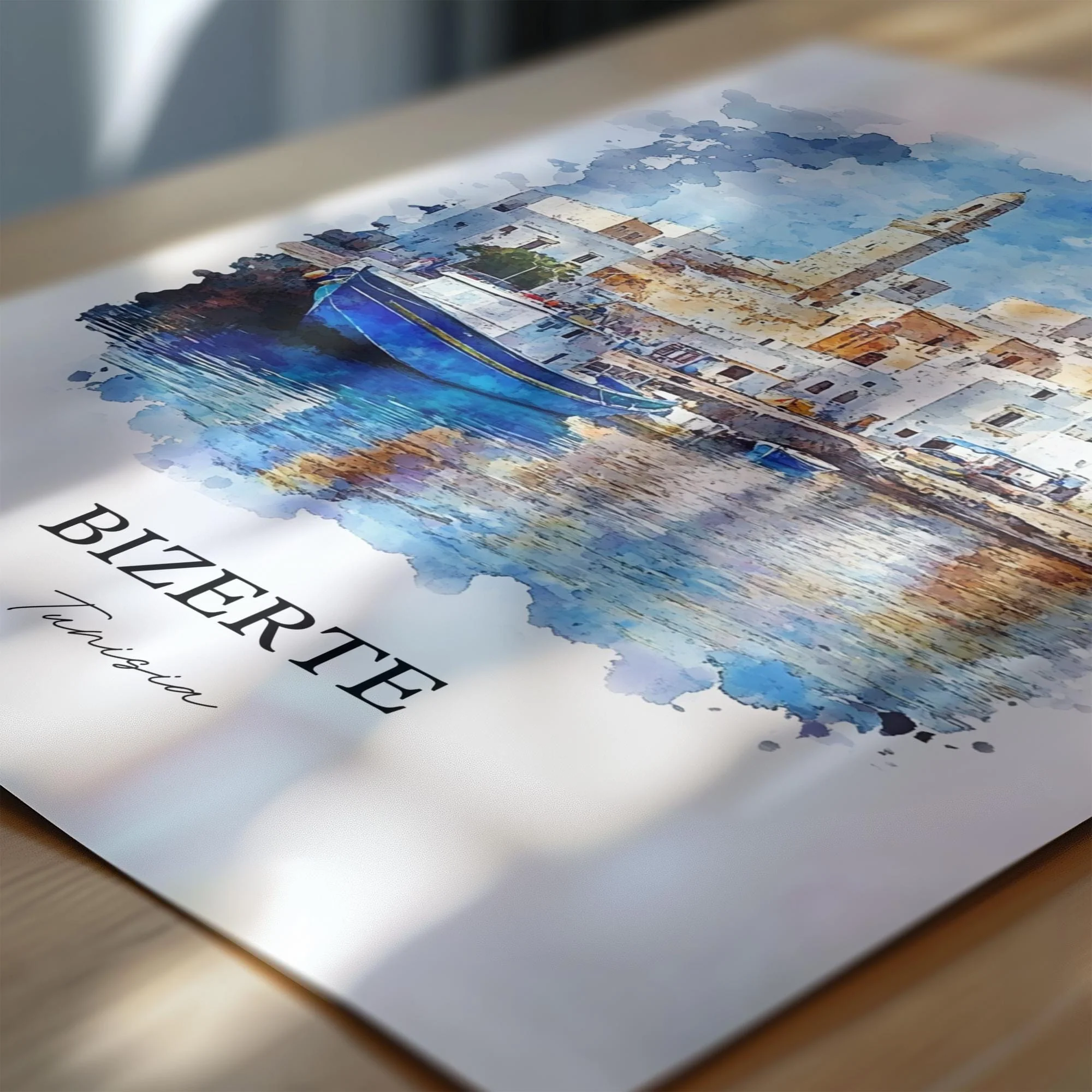 Bizerte, Tunisia – Watercolor Art Print - Image 2