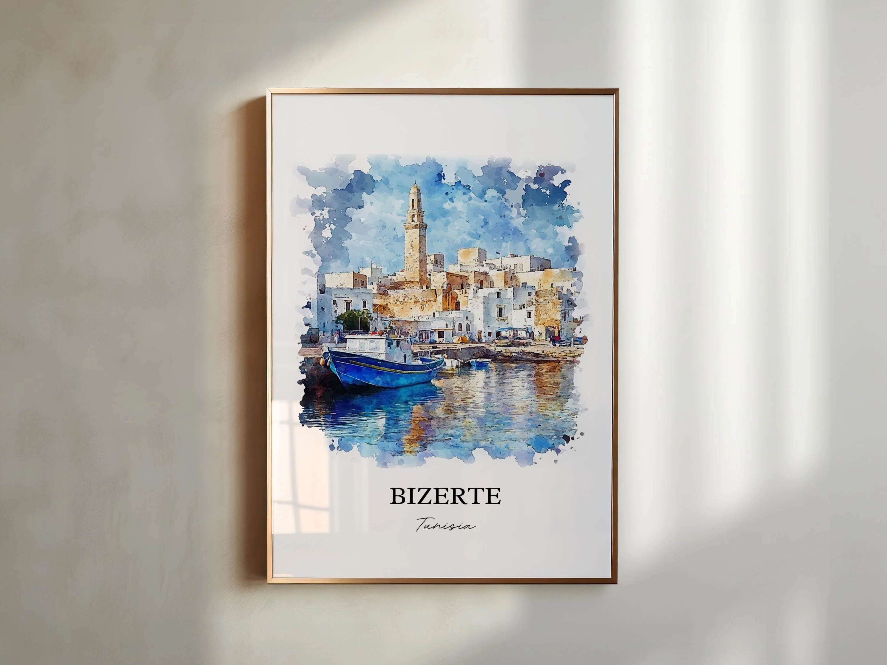 Bizerte, Tunisia – Watercolor Art Print - Image 3