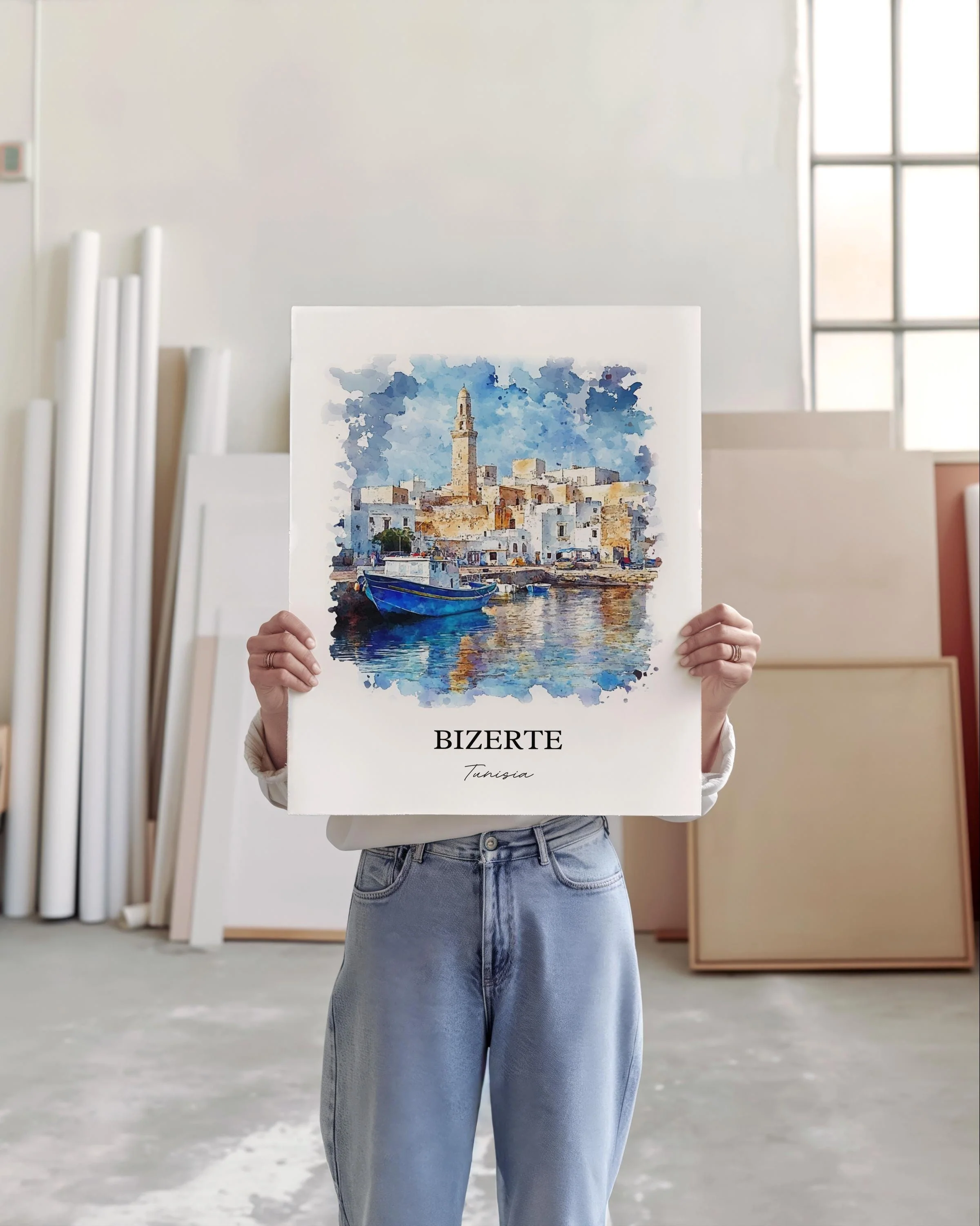 Bizerte, Tunisia – Watercolor Art Print - Image 4