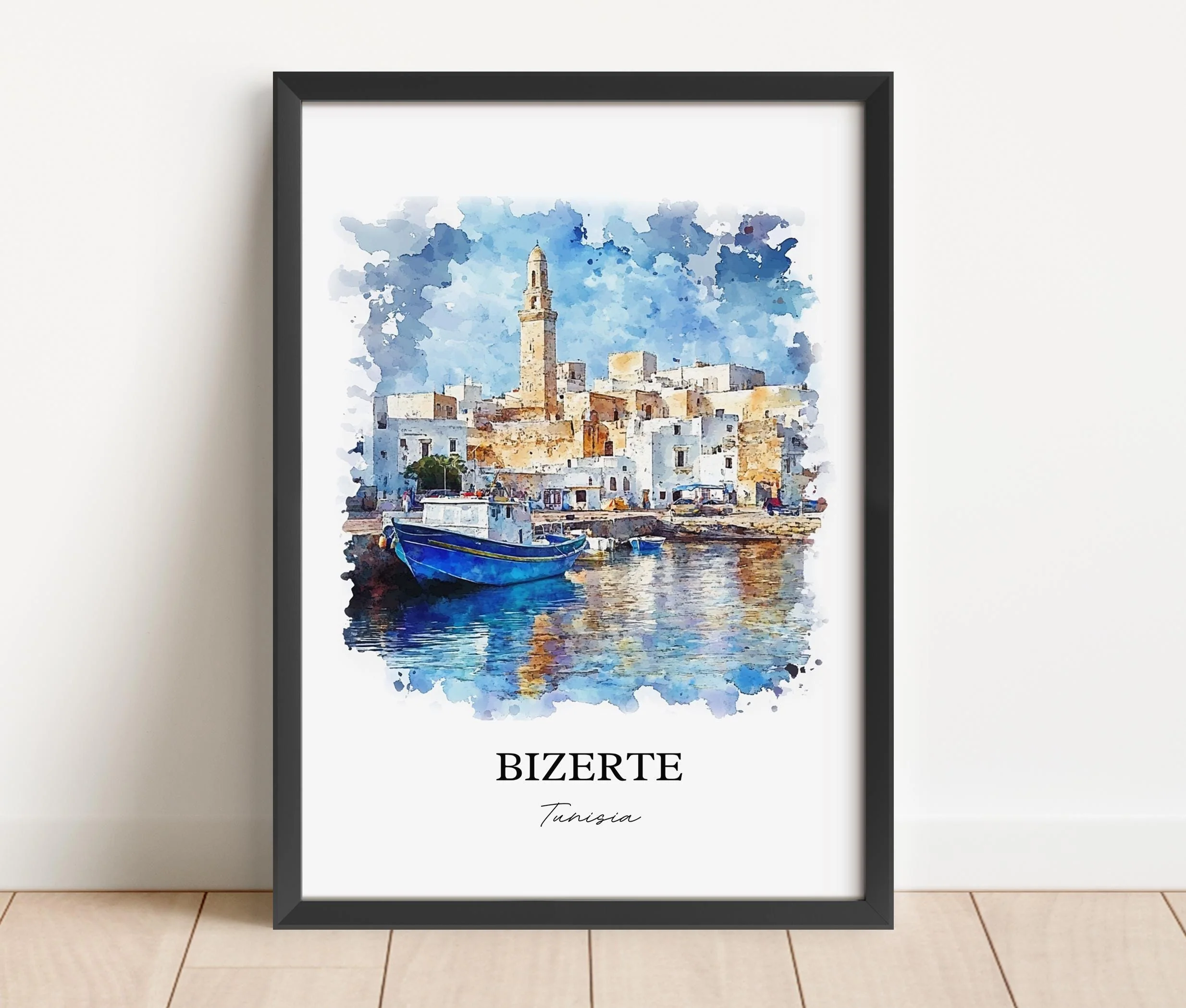 Bizerte, Tunisia – Watercolor Art Print - Image 6
