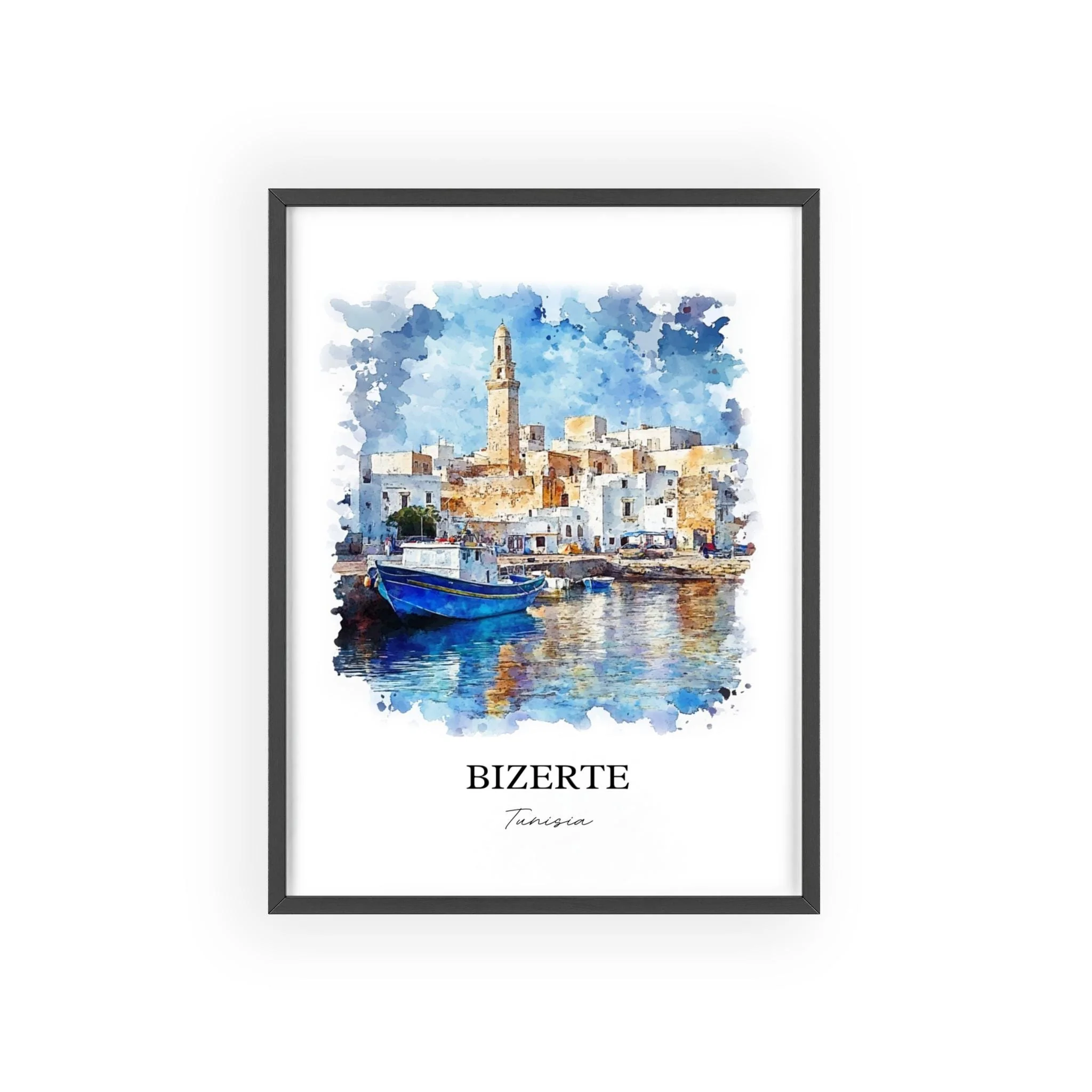 Bizerte, Tunisia – Watercolor Art Print - Image 7