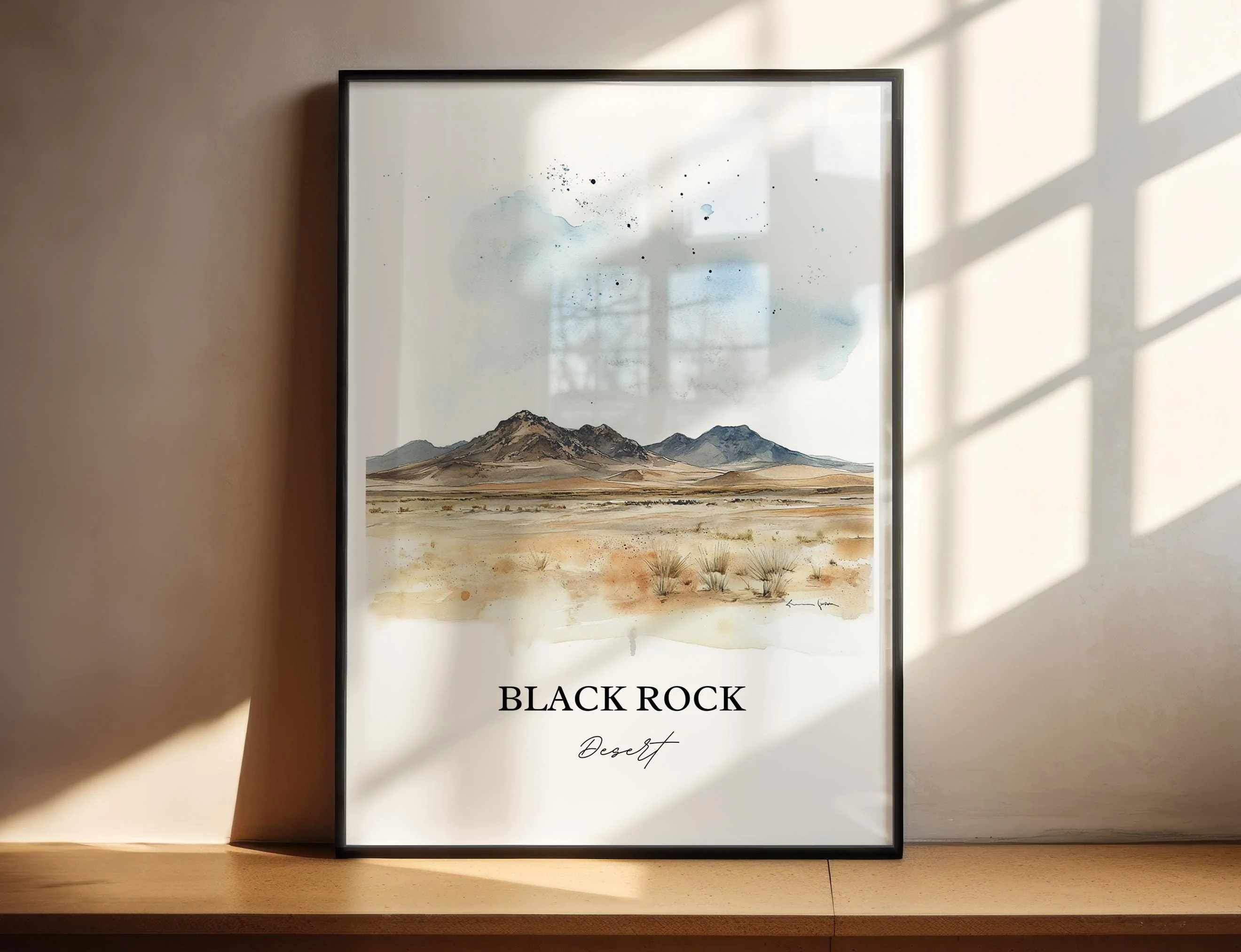 Black Rock Desert, Nevada, USA – Watercolor Art Print