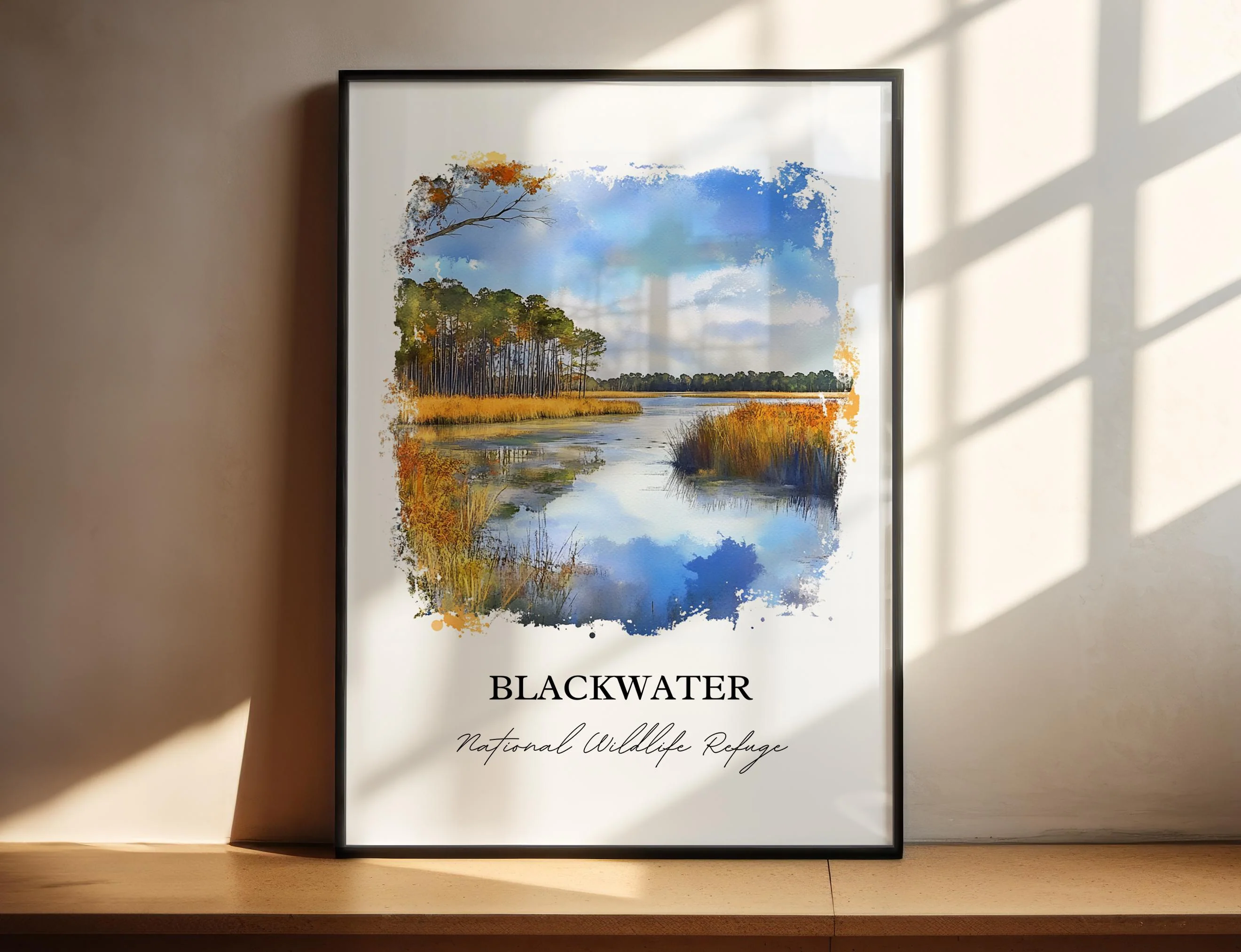 Cambridge, Maryland, USA – Watercolor Art Print