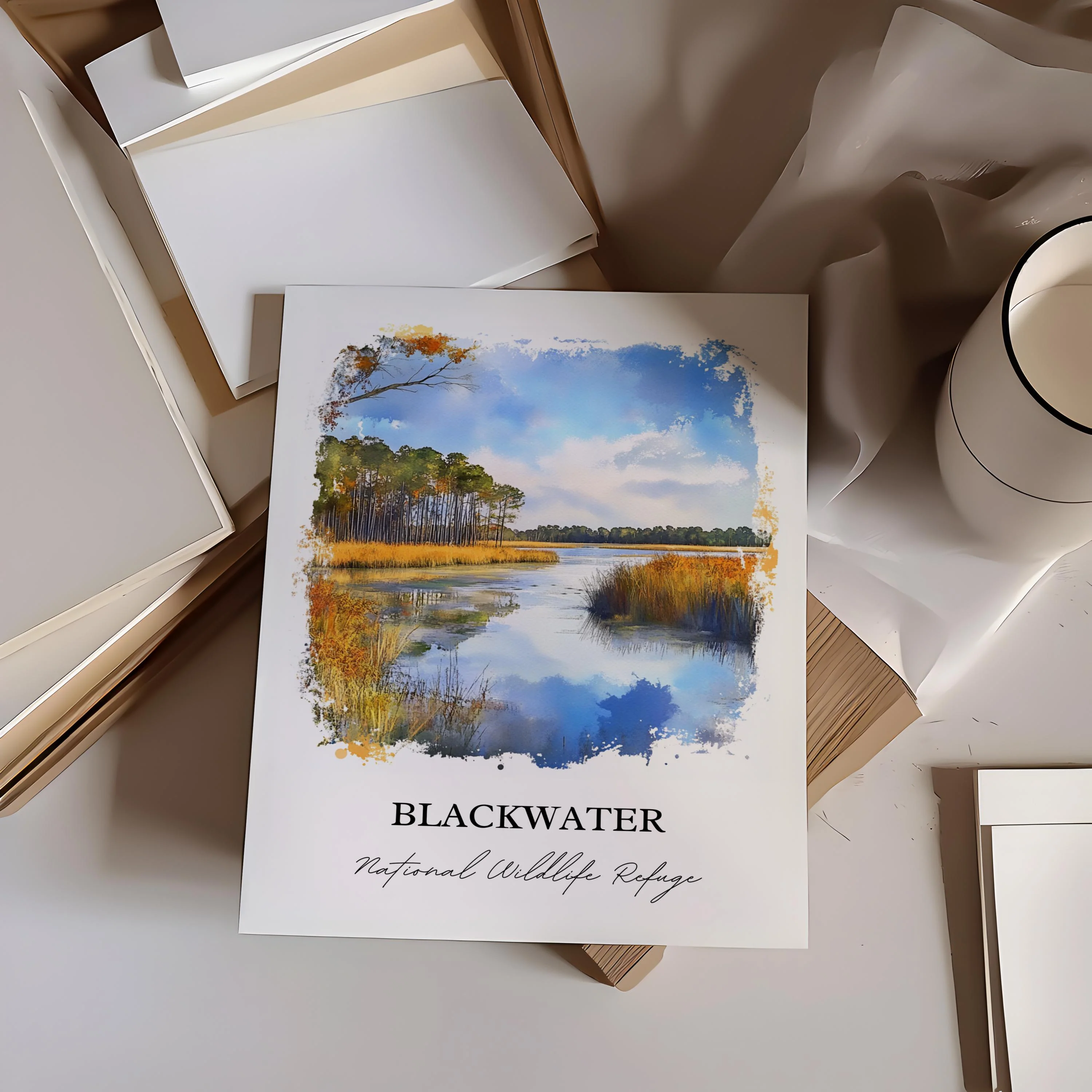 Cambridge, Maryland, USA – Watercolor Art Print - Image 2