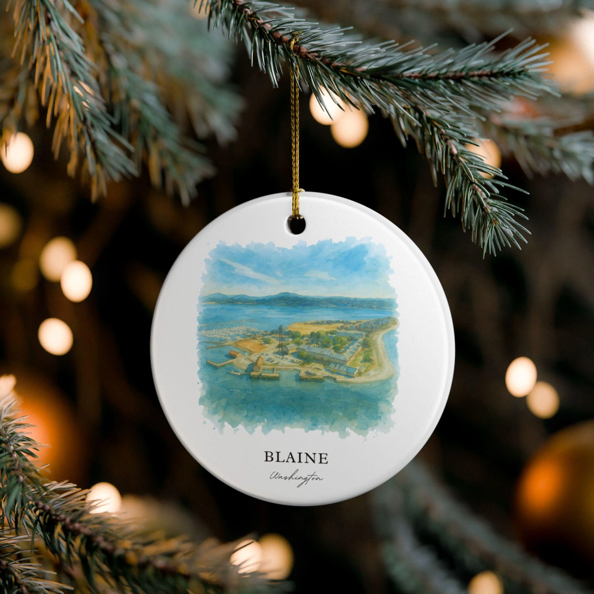 Blaine Washington Ornament: Unique Blaine Souvenir, Blaine WA Xmas Decor, and Authentic Blaine Washington Gift - Image 2
