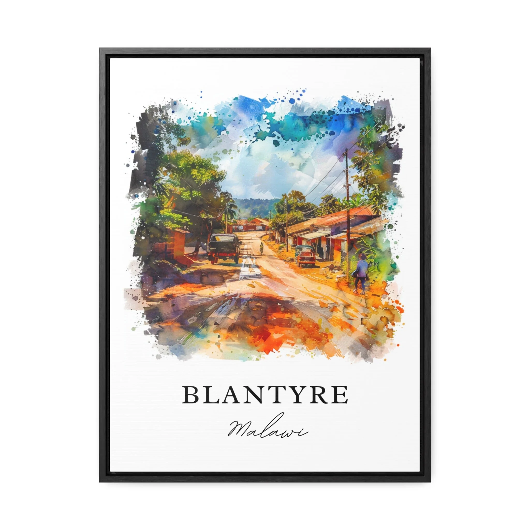 Blantyre, Malawi – Watercolor Art Print - Image 5
