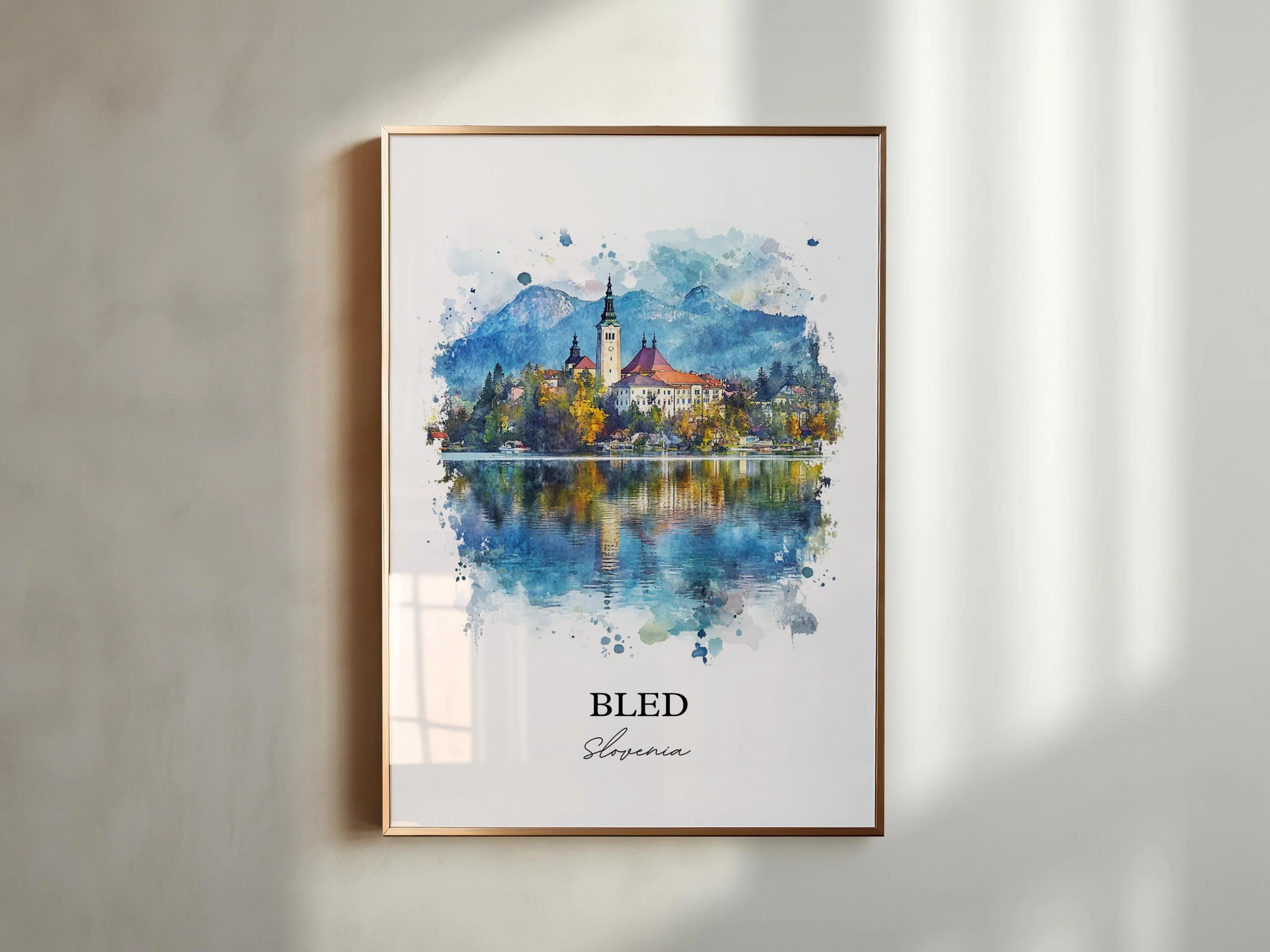 Bled, Slovenia – Watercolor Art Print - Image 5