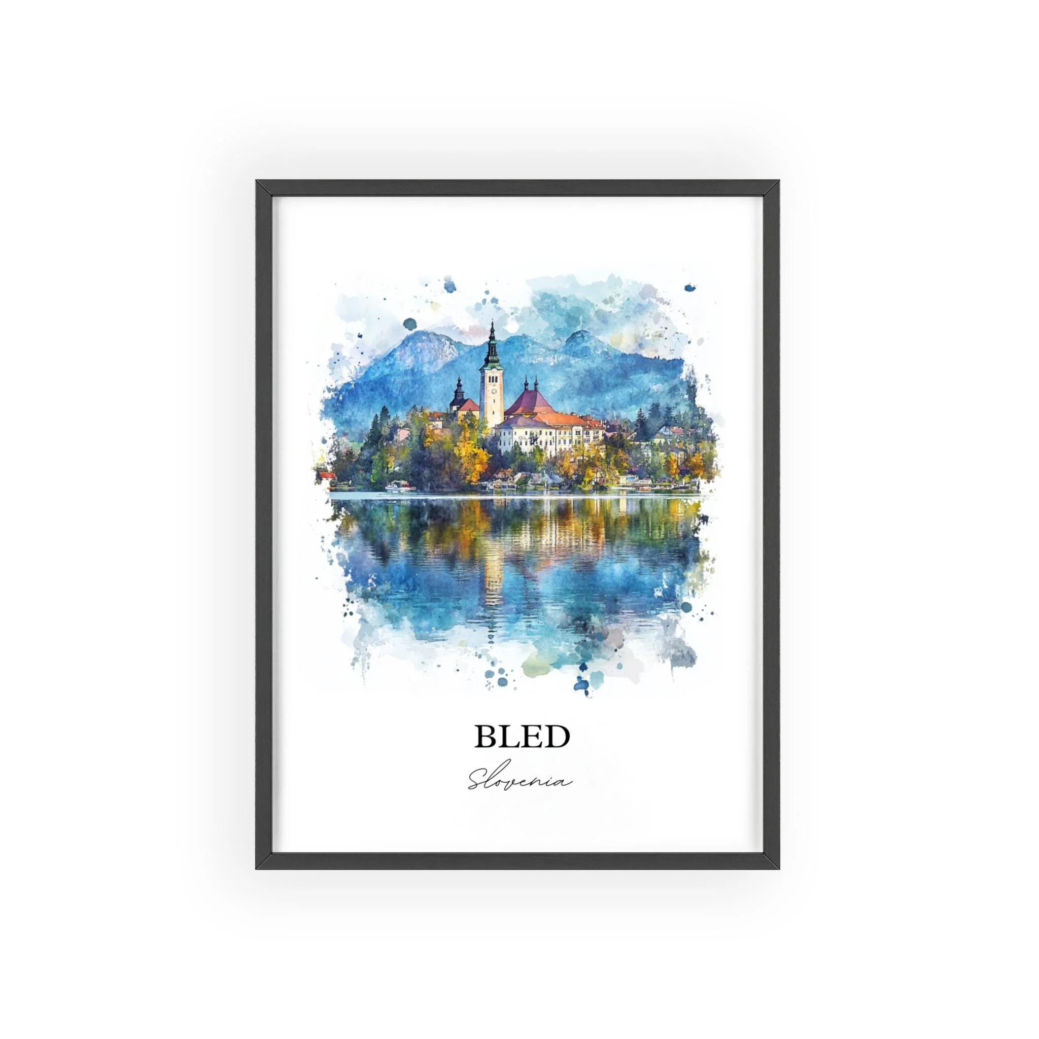 Bled, Slovenia – Watercolor Art Print - Image 7