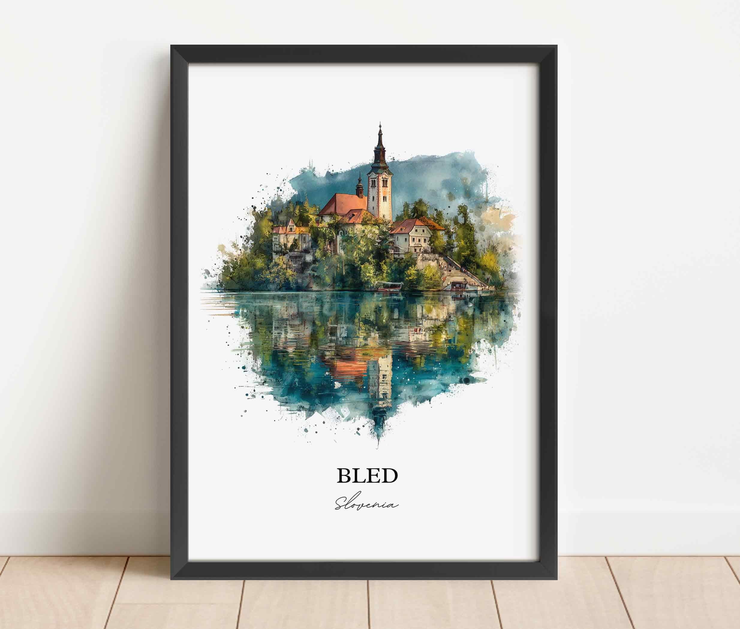 Bled, Slovenia – Watercolor Art Print - Image 7