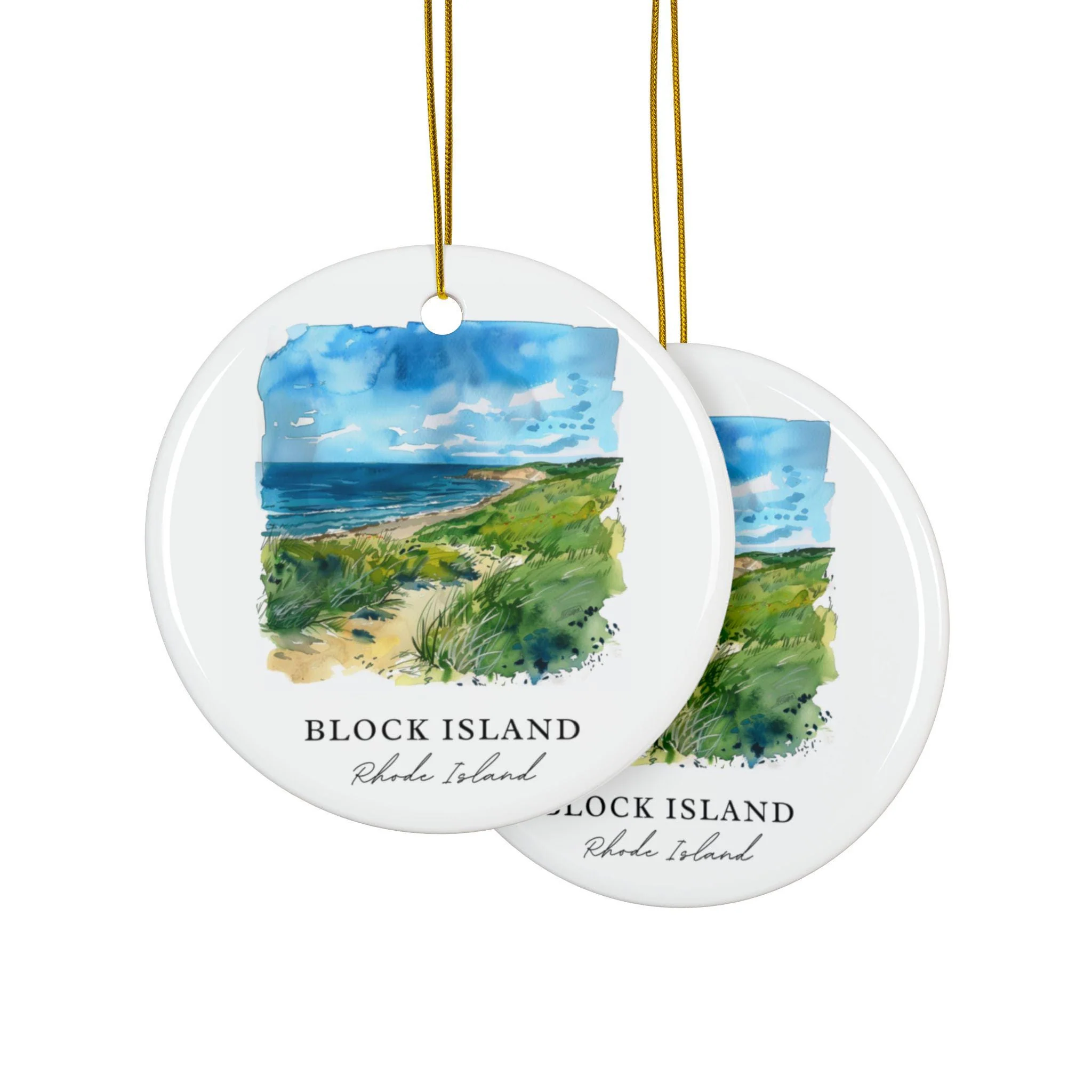 Block Island Ornament: Unique Block Island RI Souvenir, Block Island Xmas Decor, and Authentic Rhode Island Gift - Image 2