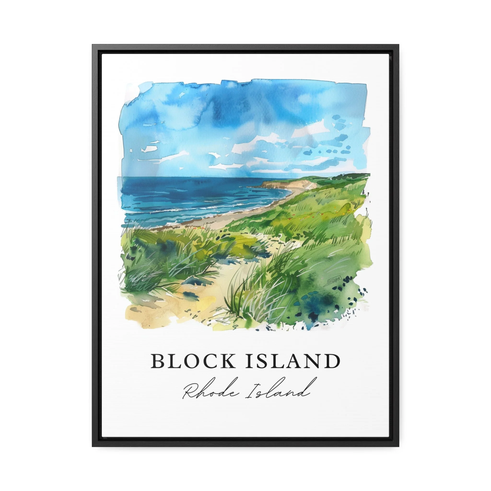 Block Island, Rhode Island – Watercolor Art Print - Image 5