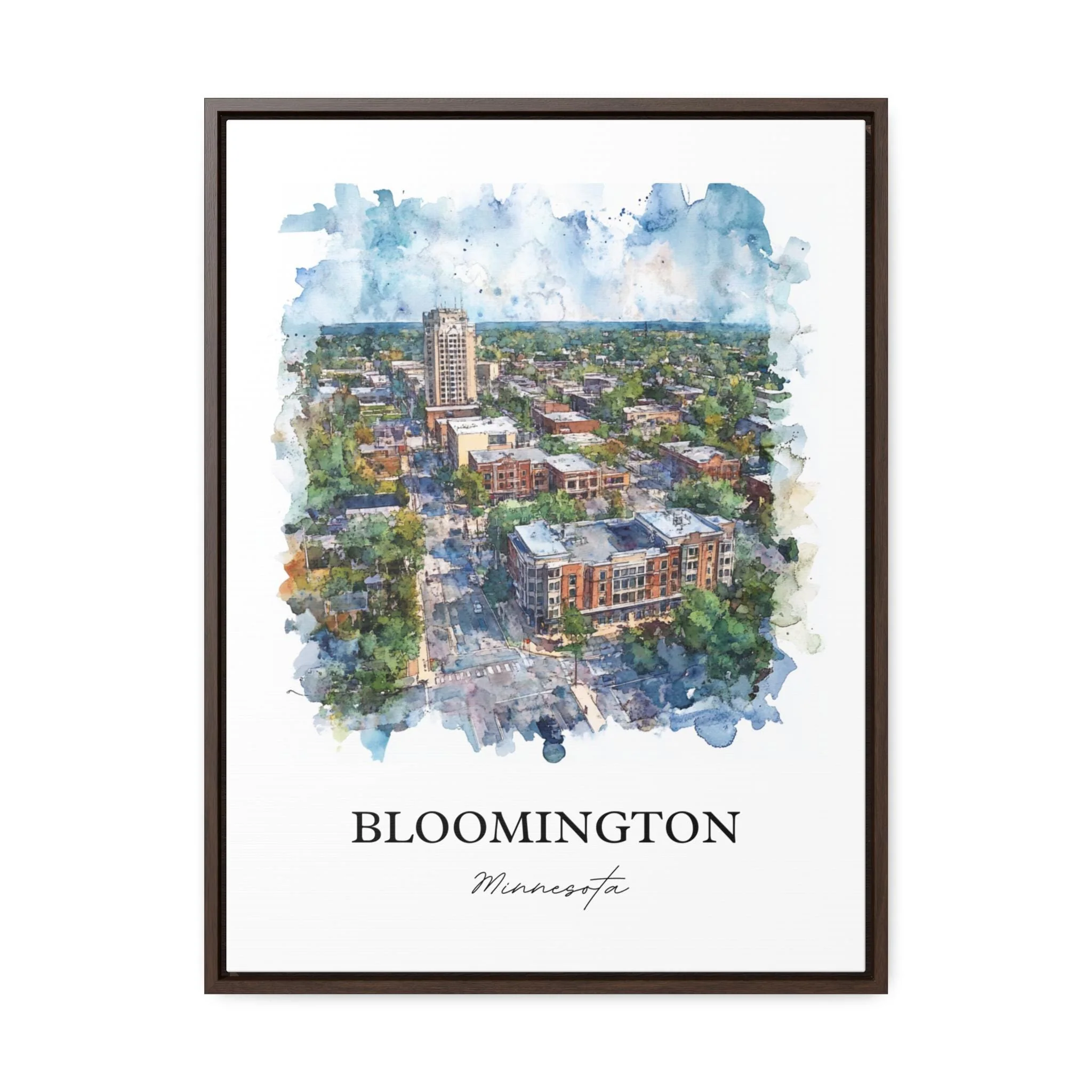 Bloomington, MN, USA – Watercolor Art Print - Image 5