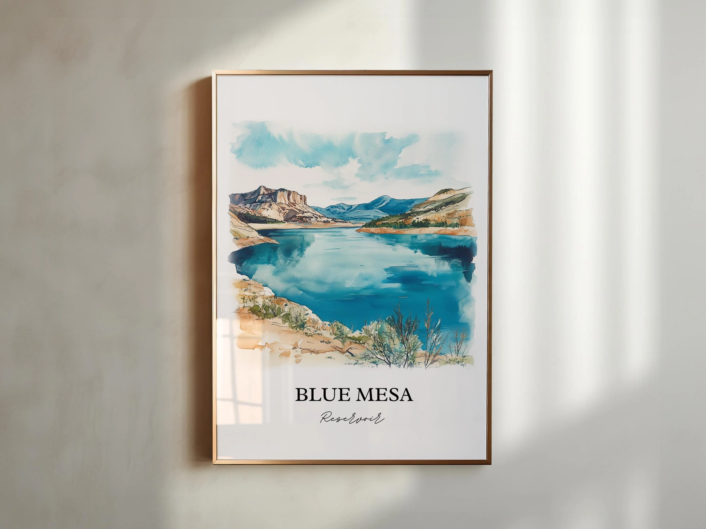 Blue Mesa Reservoir, Colorado, USA – Watercolor Art Print - Image 3