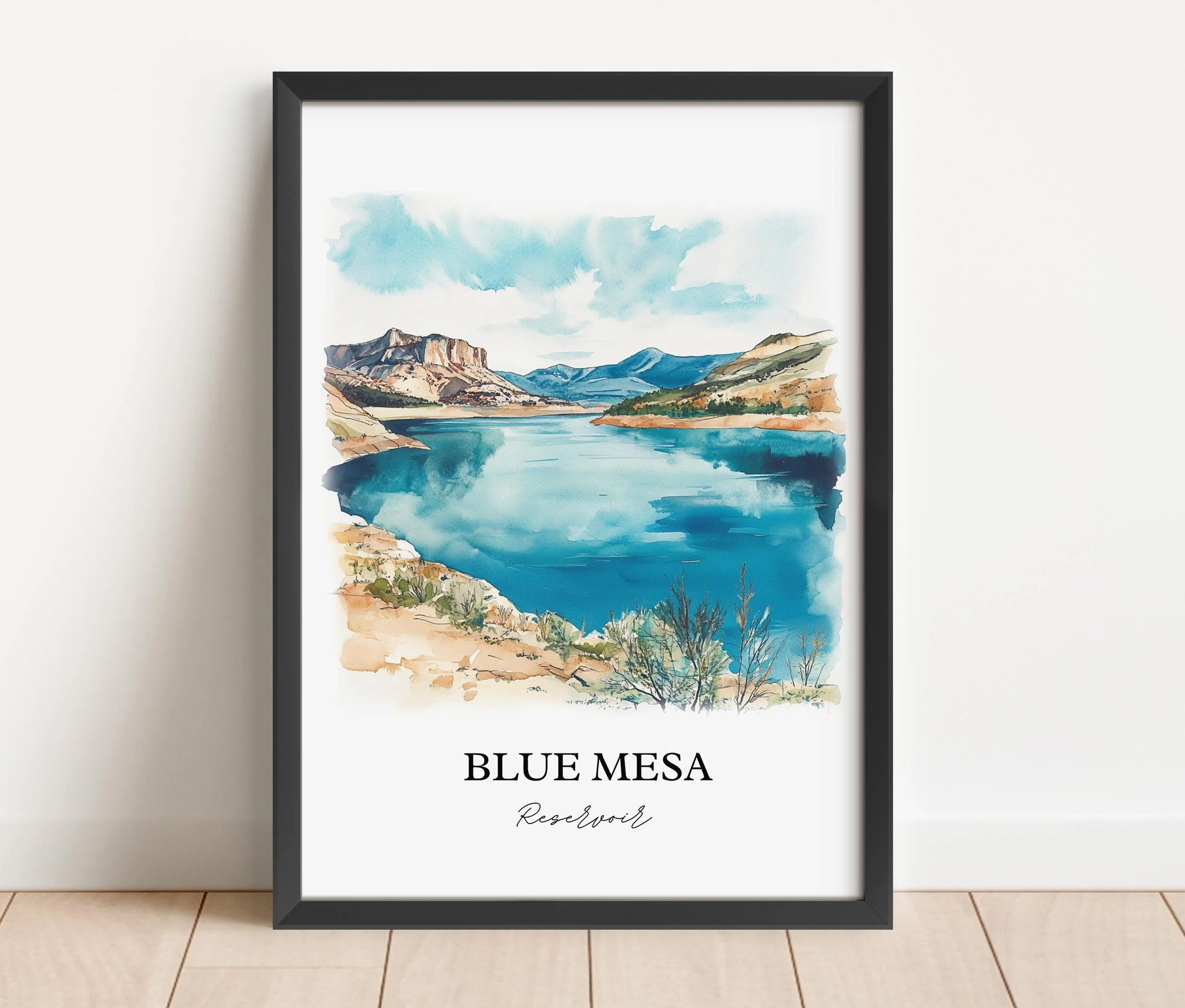 Blue Mesa Reservoir, Colorado, USA – Watercolor Art Print - Image 4