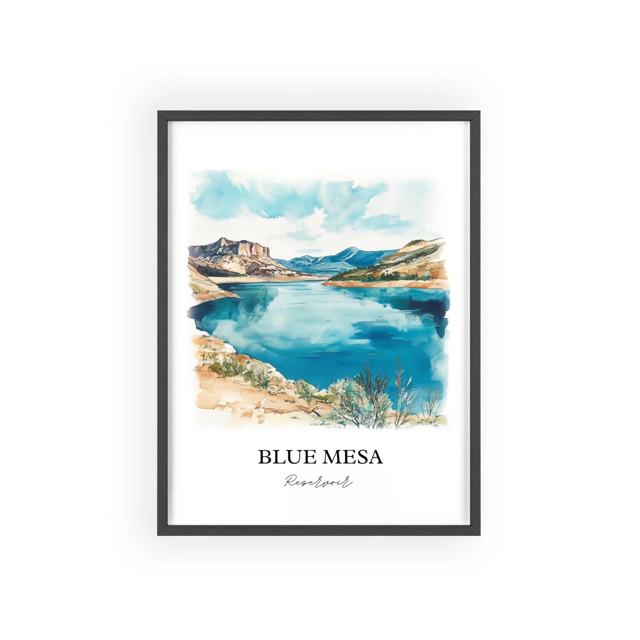 Blue Mesa Reservoir, Colorado, USA – Watercolor Art Print - Image 7