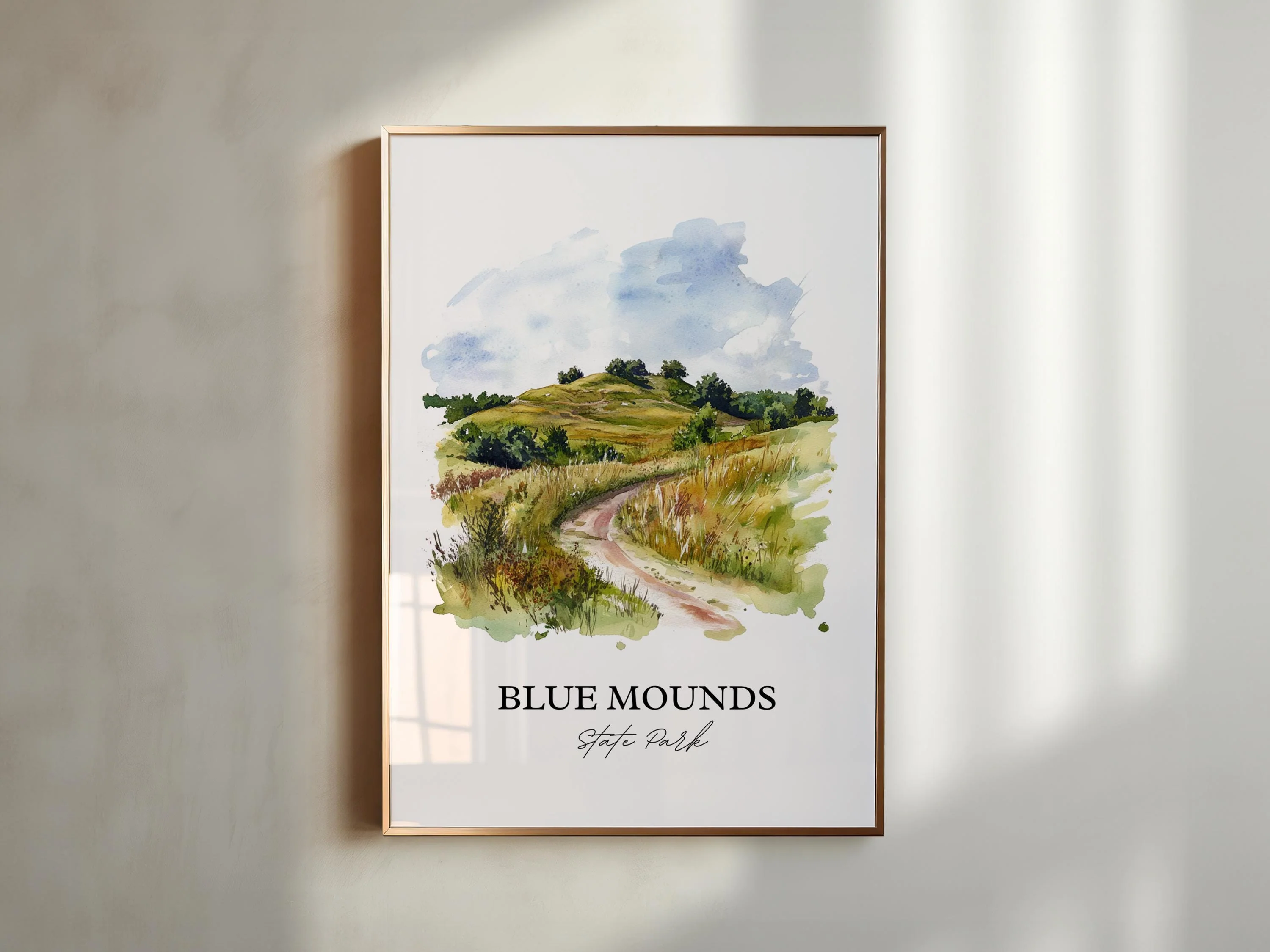 Blue Mounds State Park, USA – Watercolor Art Print - Image 6