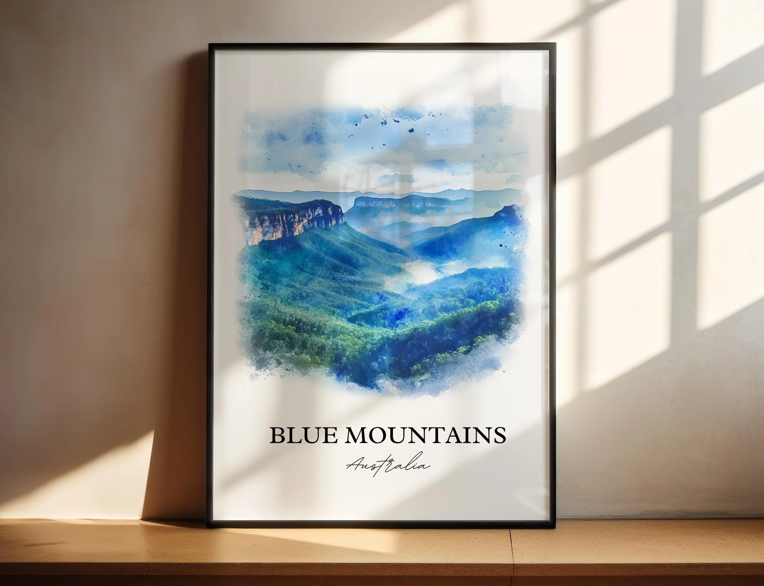 Blue Mountains, Australia – Watercolor Art Print