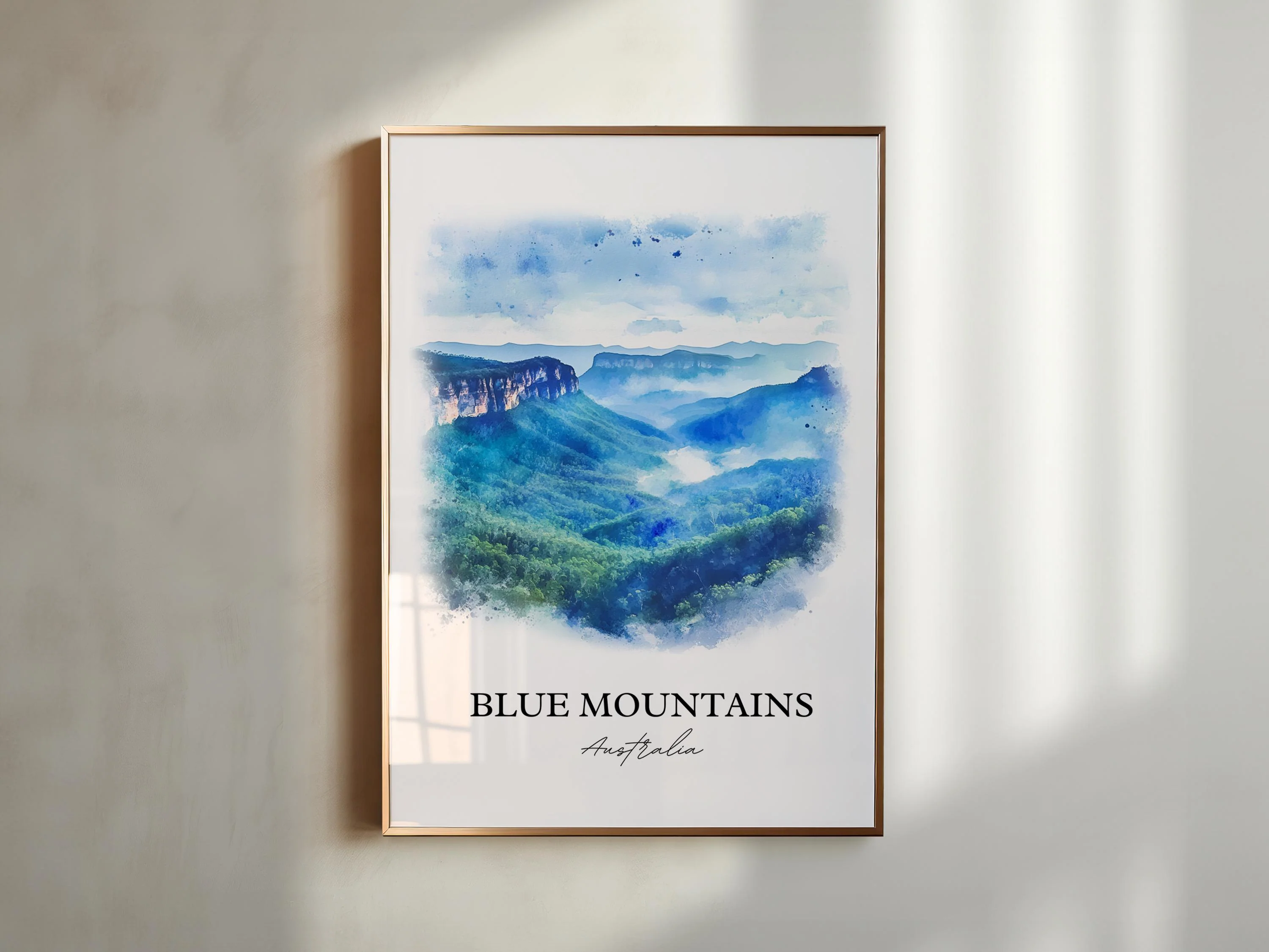 Blue Mountains, Australia – Watercolor Art Print - Image 3