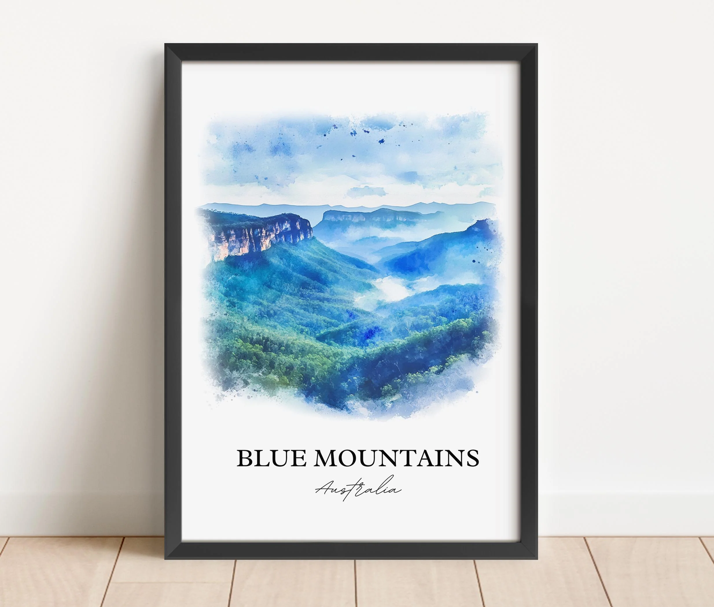 Blue Mountains, Australia – Watercolor Art Print - Image 4