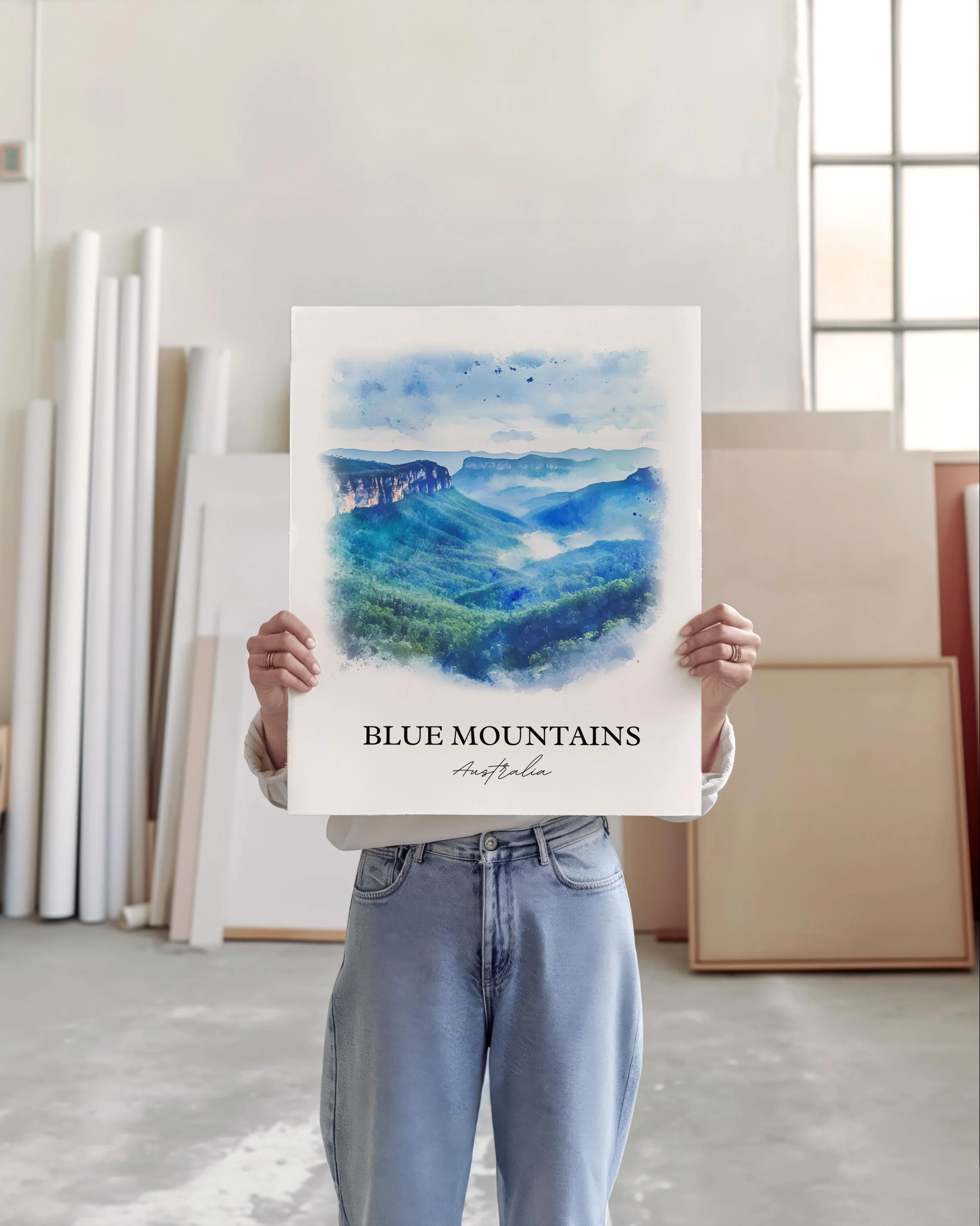 Blue Mountains, Australia – Watercolor Art Print - Image 9