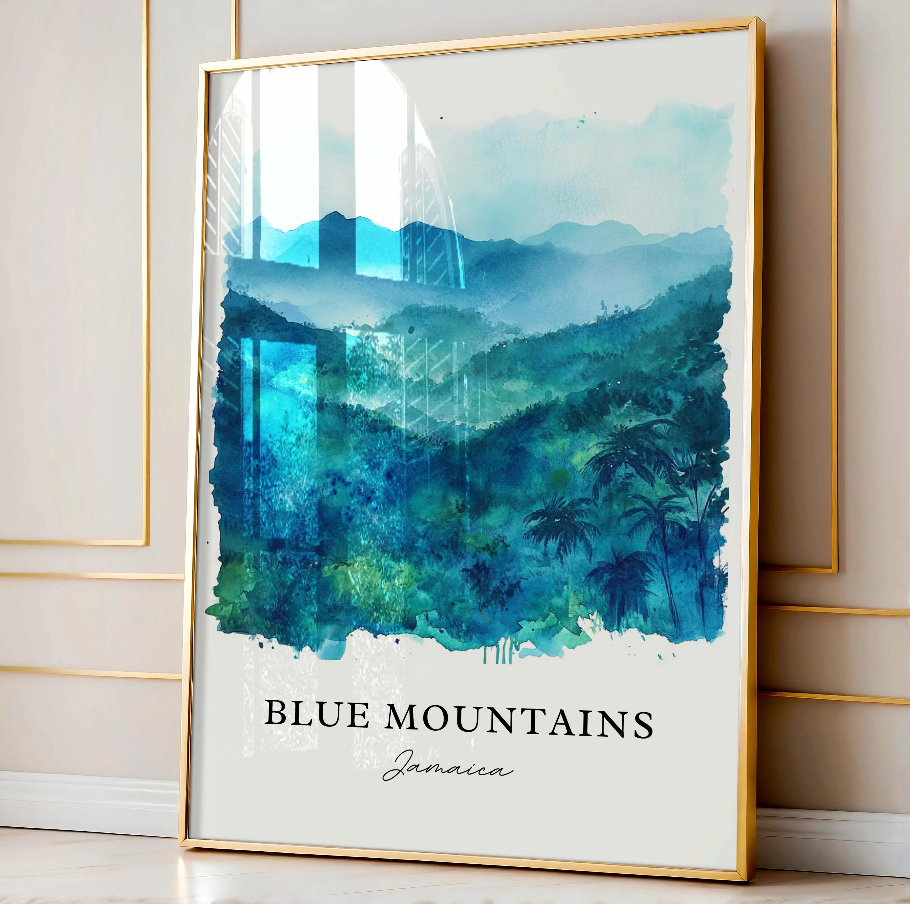 Blue Mountains, Jamaica – Watercolor Art Print - Image 4