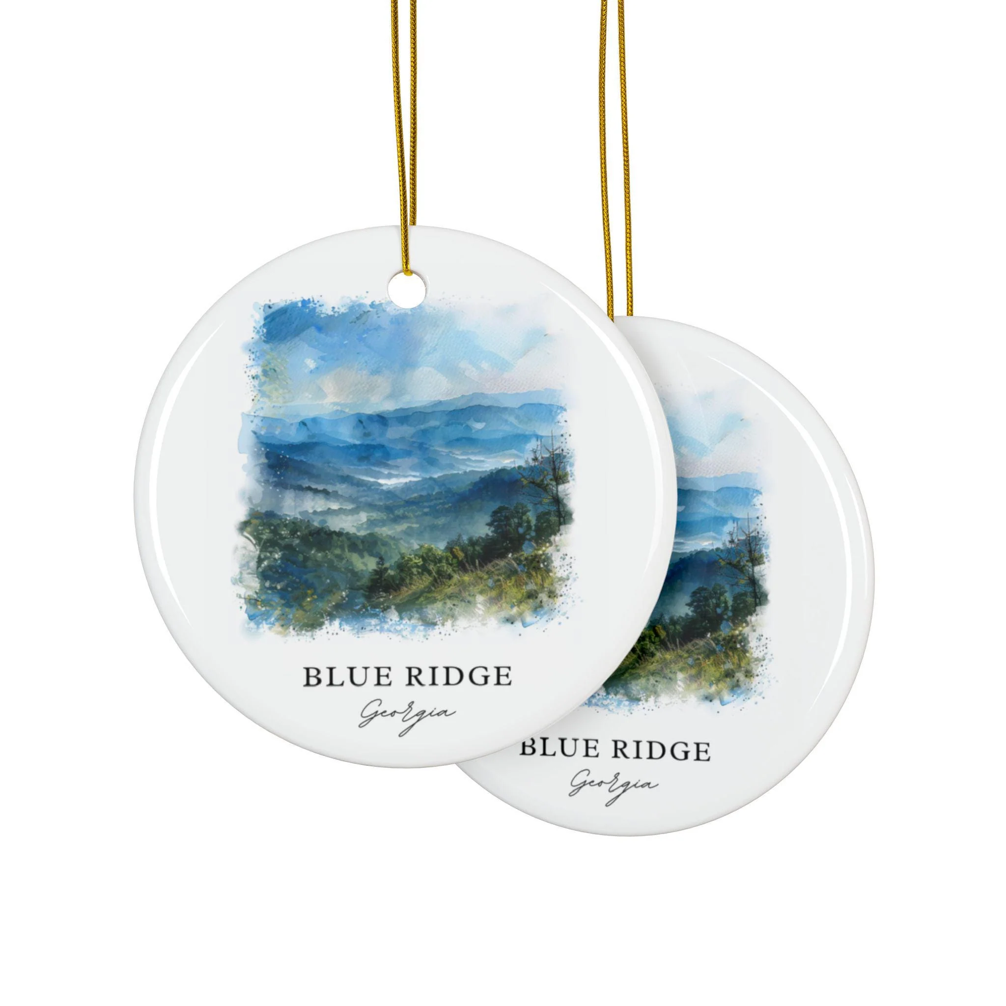 Blue Ridge Georgia Ornament: Unique Blue Ridge Souvenir, Blue Ridge Xmas Decor, and Authentic Blue Ridge GA Gift - Image 2