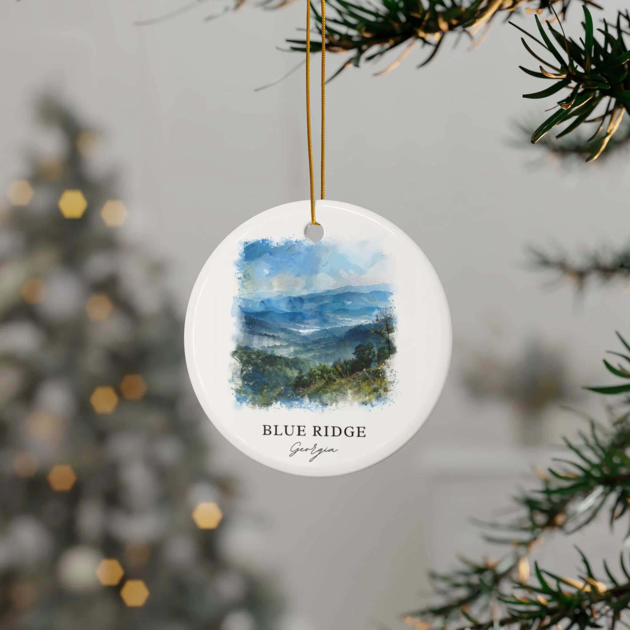 Blue Ridge Georgia Ornament: Unique Blue Ridge Souvenir, Blue Ridge Xmas Decor, and Authentic Blue Ridge GA Gift - Image 3