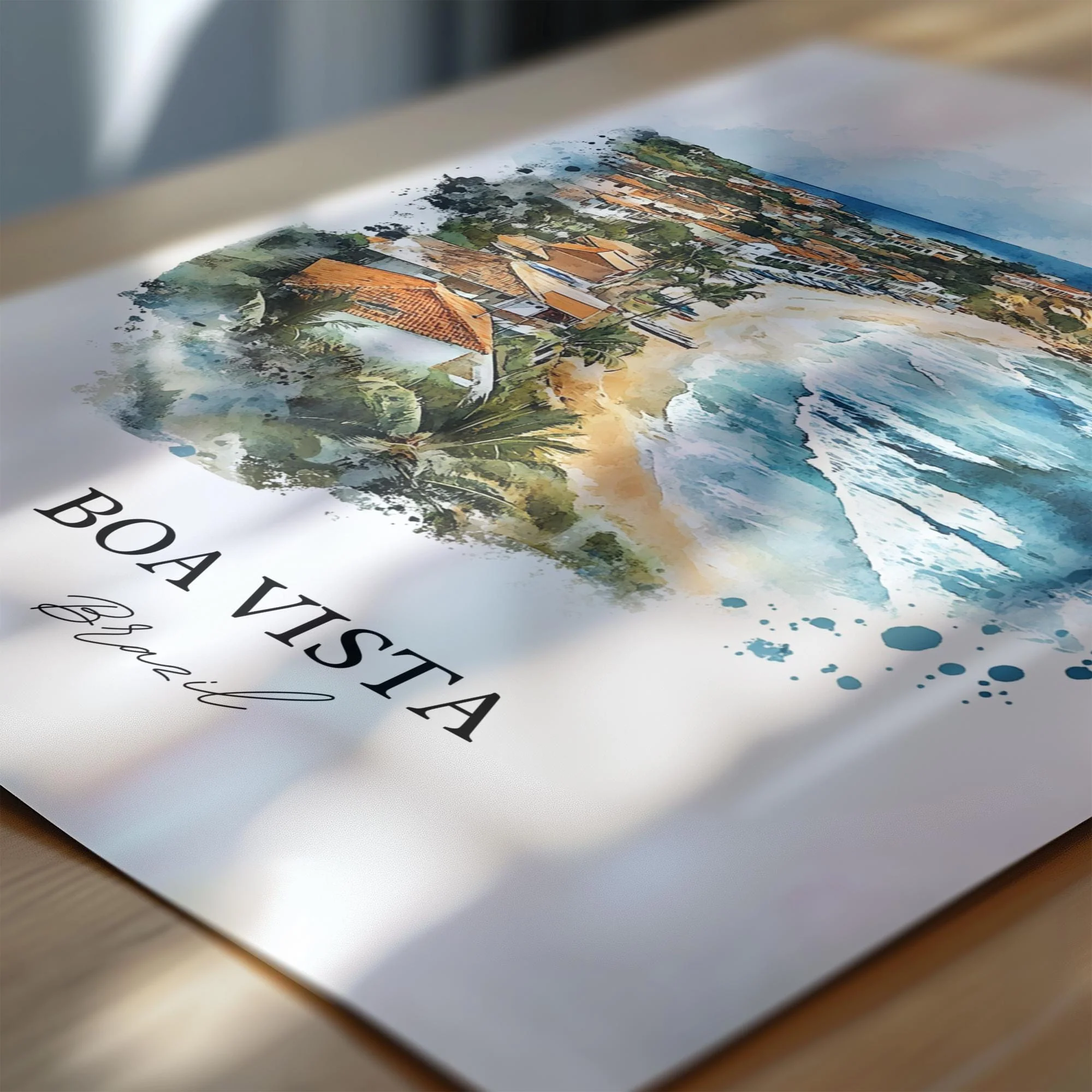 Boa Vista, Brazil – Watercolor Art Print - Image 2