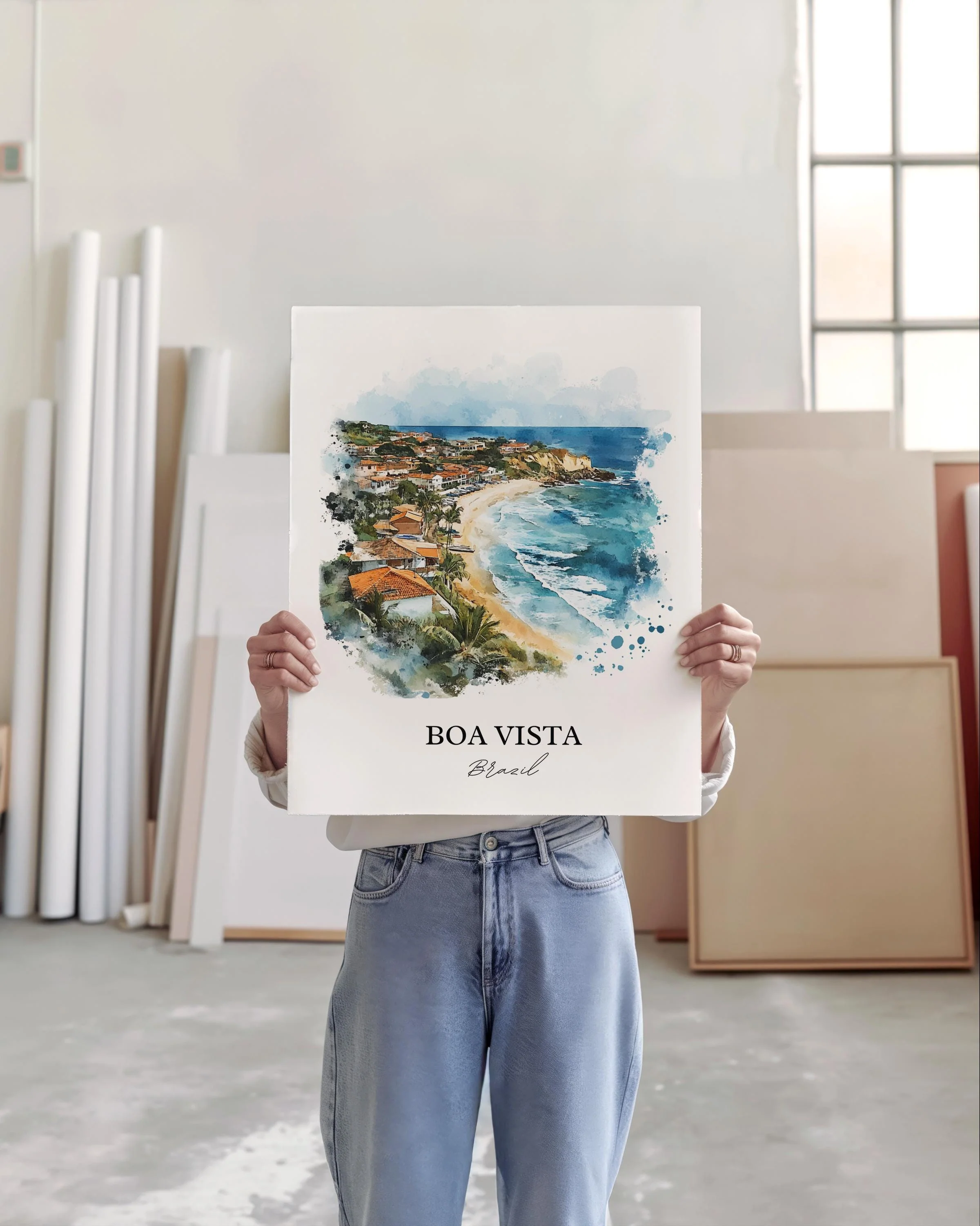 Boa Vista, Brazil – Watercolor Art Print - Image 3