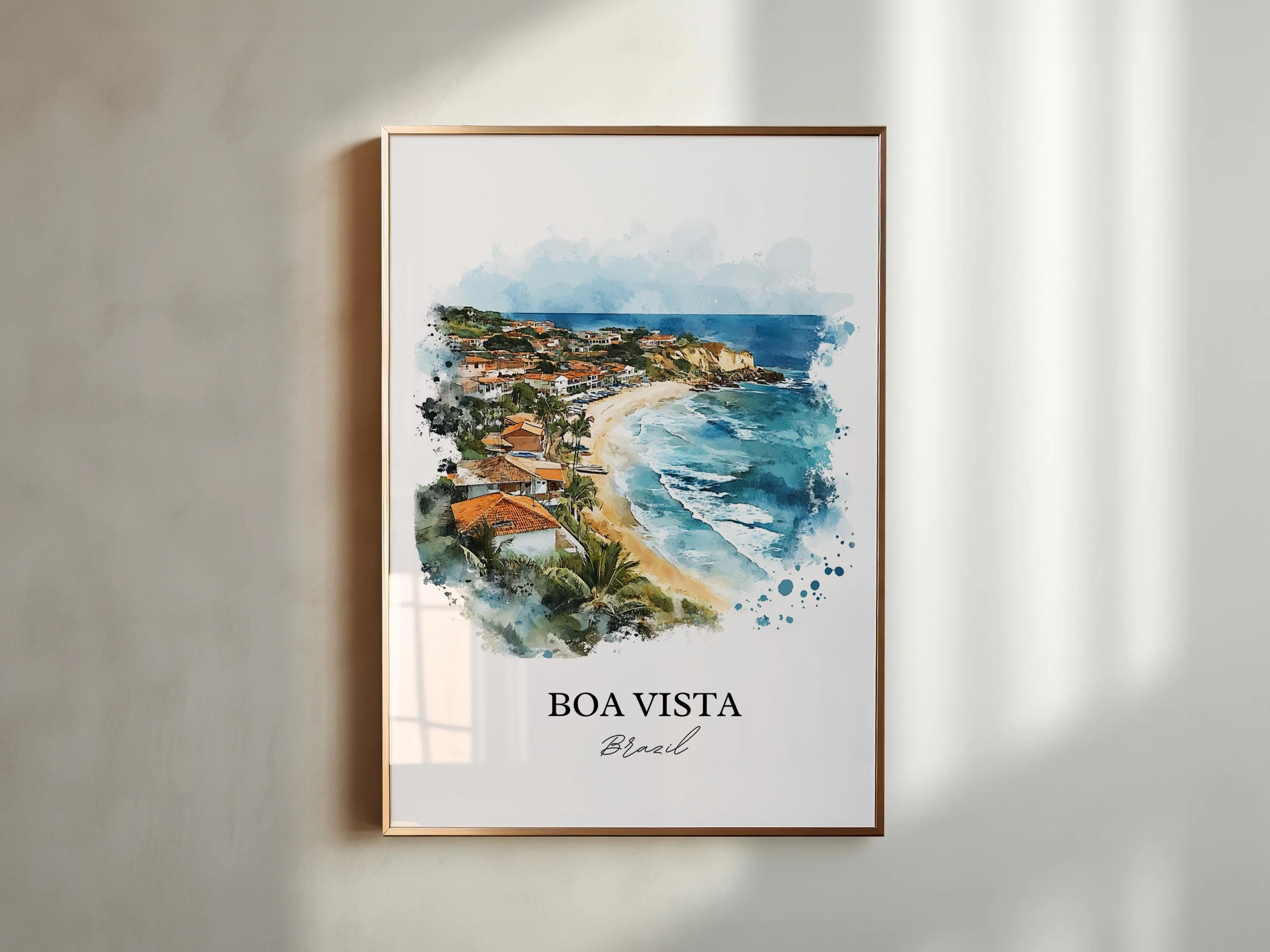 Boa Vista, Brazil – Watercolor Art Print - Image 5