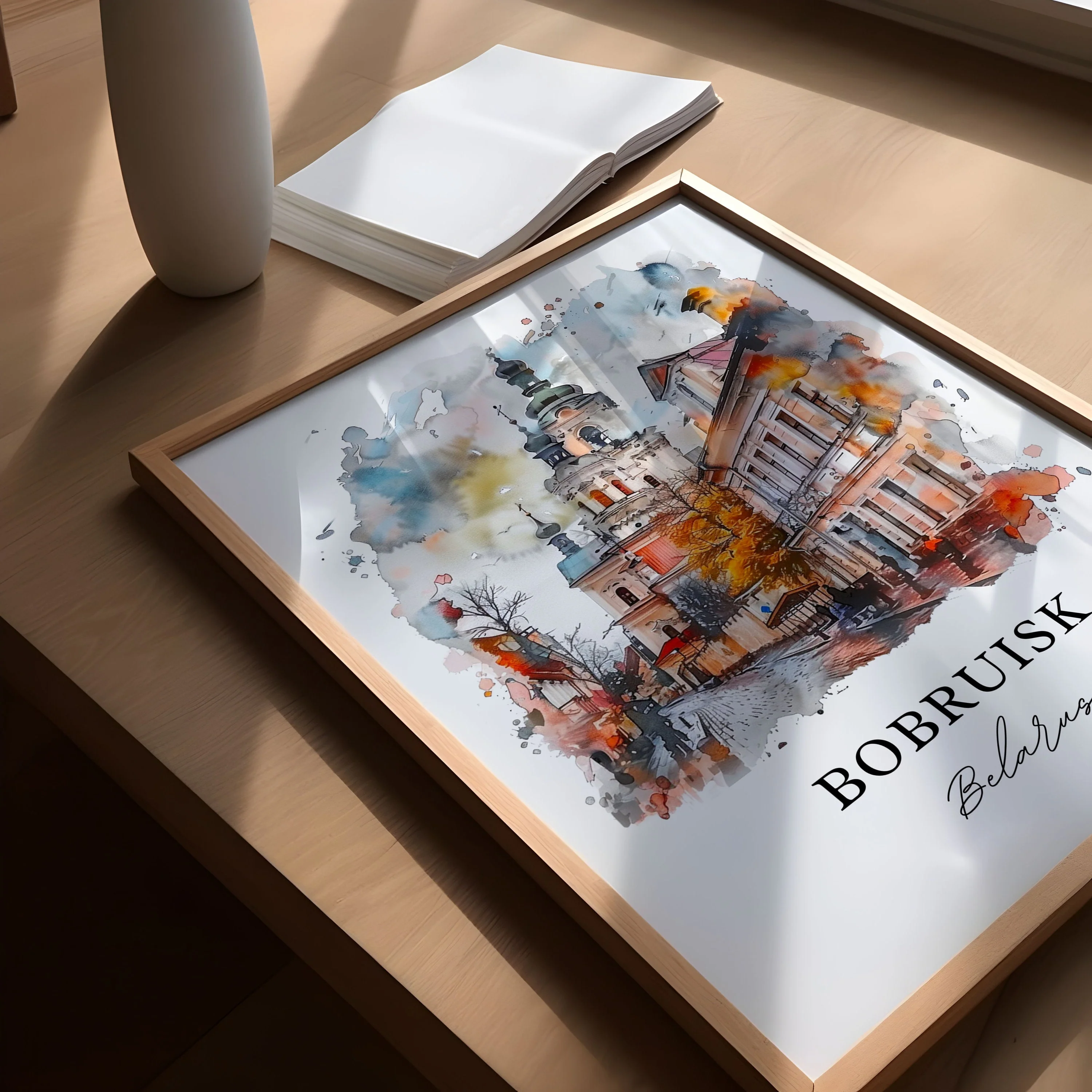 Bobruisk, Belarus – Watercolor Art Print - Image 3