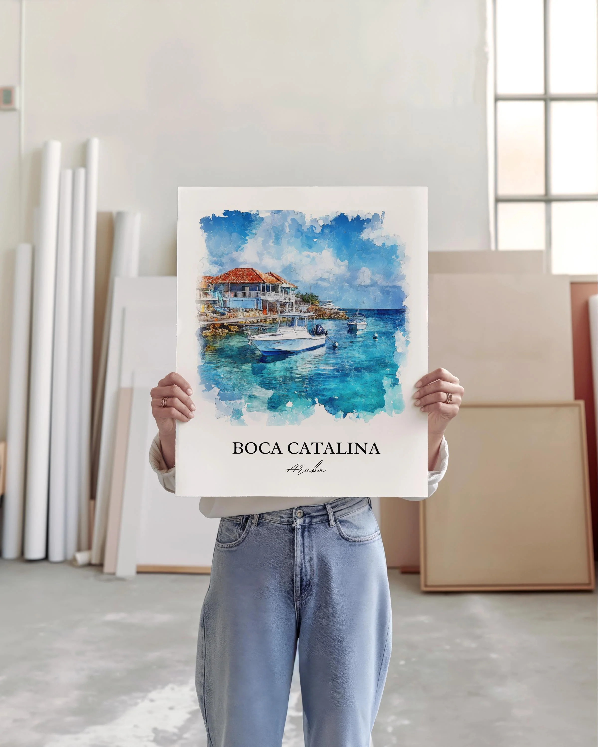 Boca Catalina, Aruba – Watercolor Art Print - Image 3