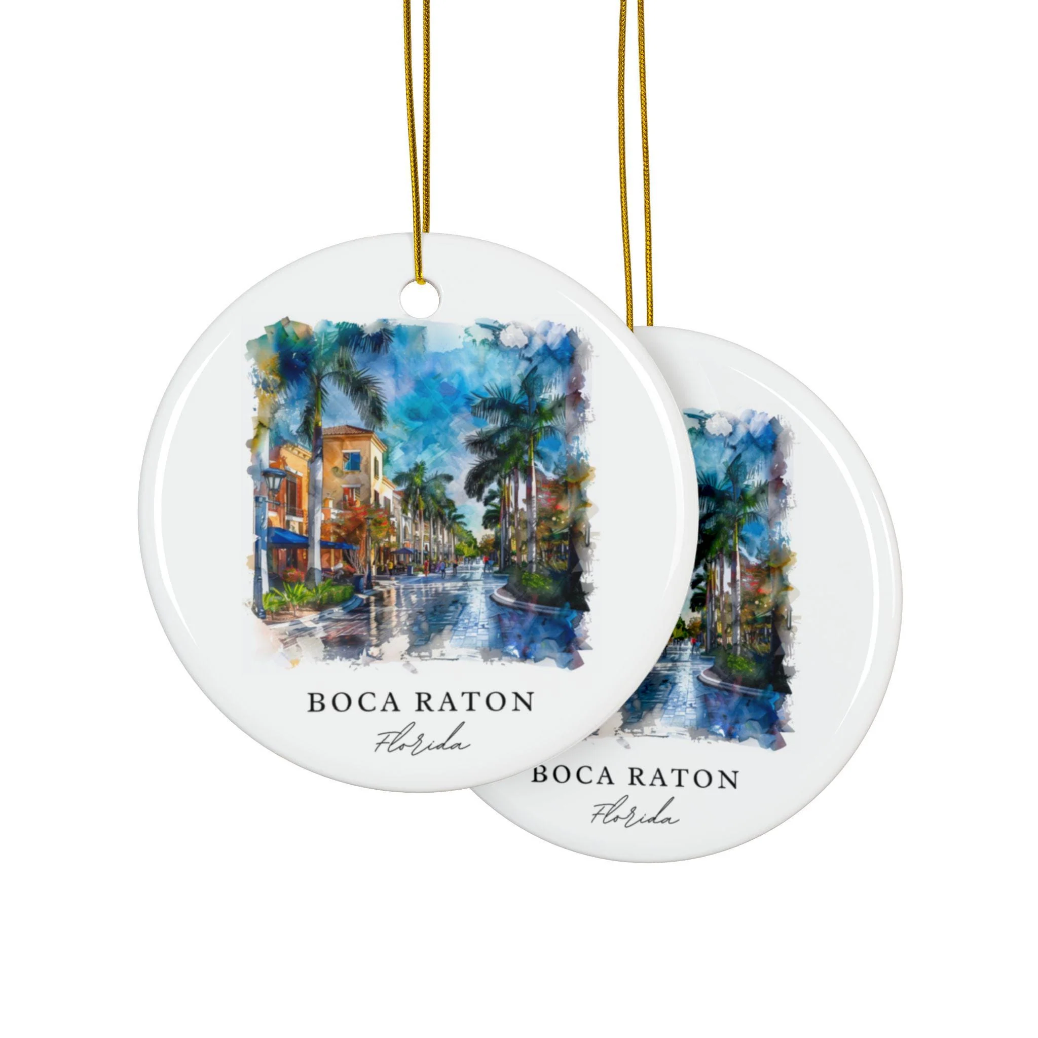 Boca Raton FL Ornament: Unique Boca Raton Souvenir, Boca Raton Xmas Decor, and Authentic Boca Raton Florida Gift - Image 2