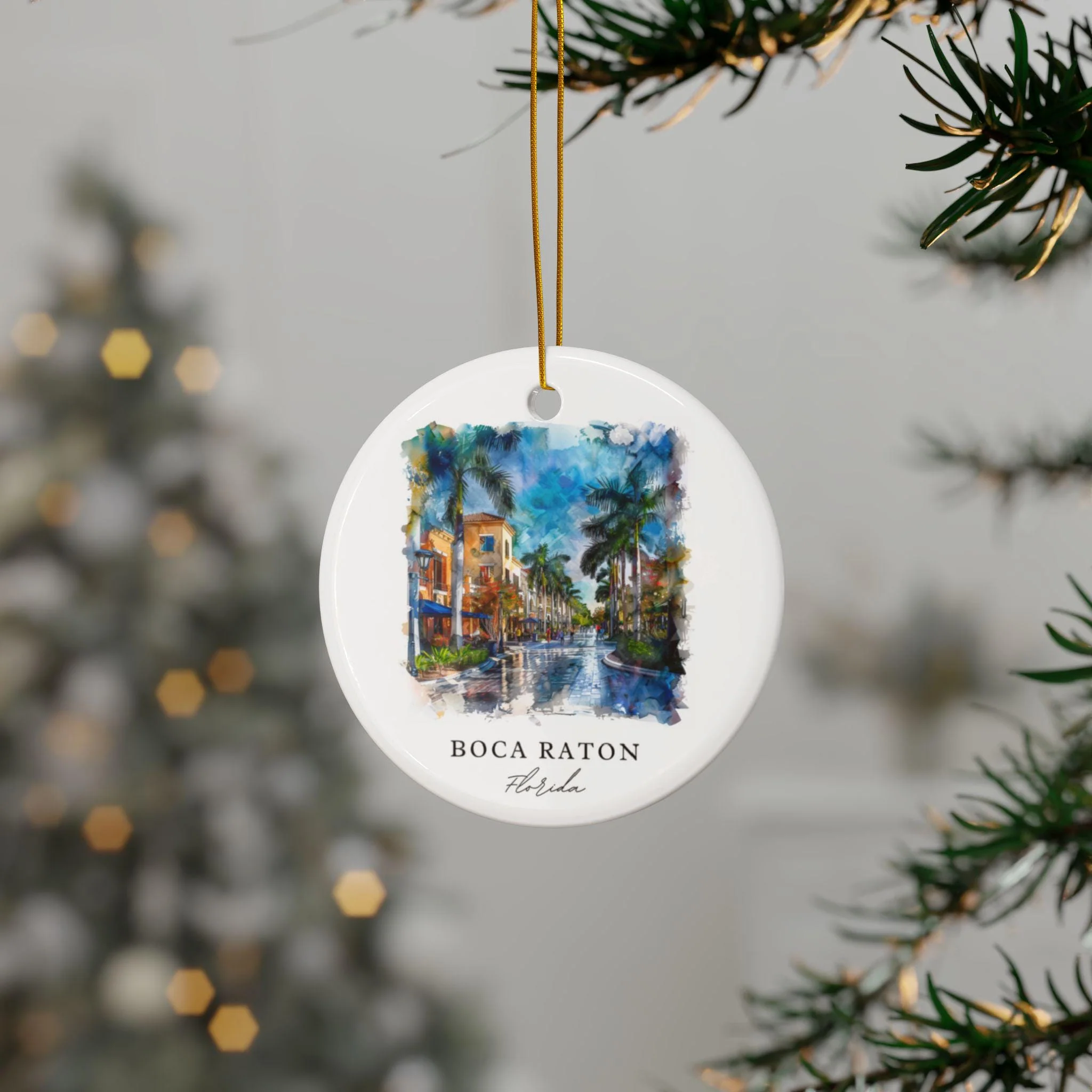 Boca Raton FL Ornament: Unique Boca Raton Souvenir, Boca Raton Xmas Decor, and Authentic Boca Raton Florida Gift - Image 3