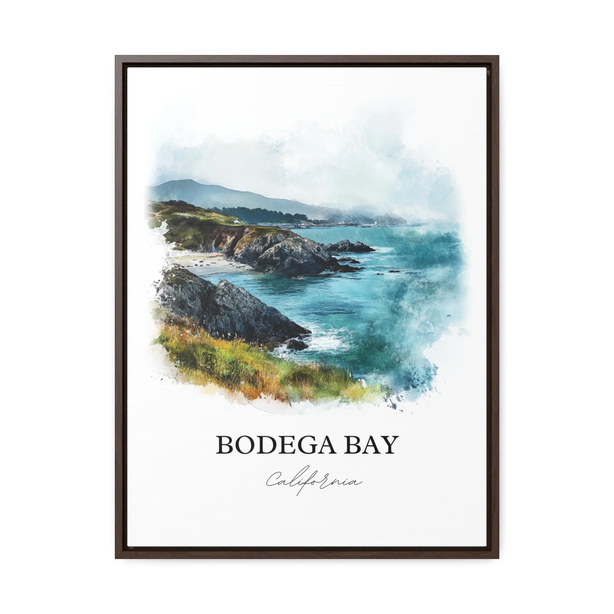 Bodega Bay, USA – Watercolor Art Print - Image 7