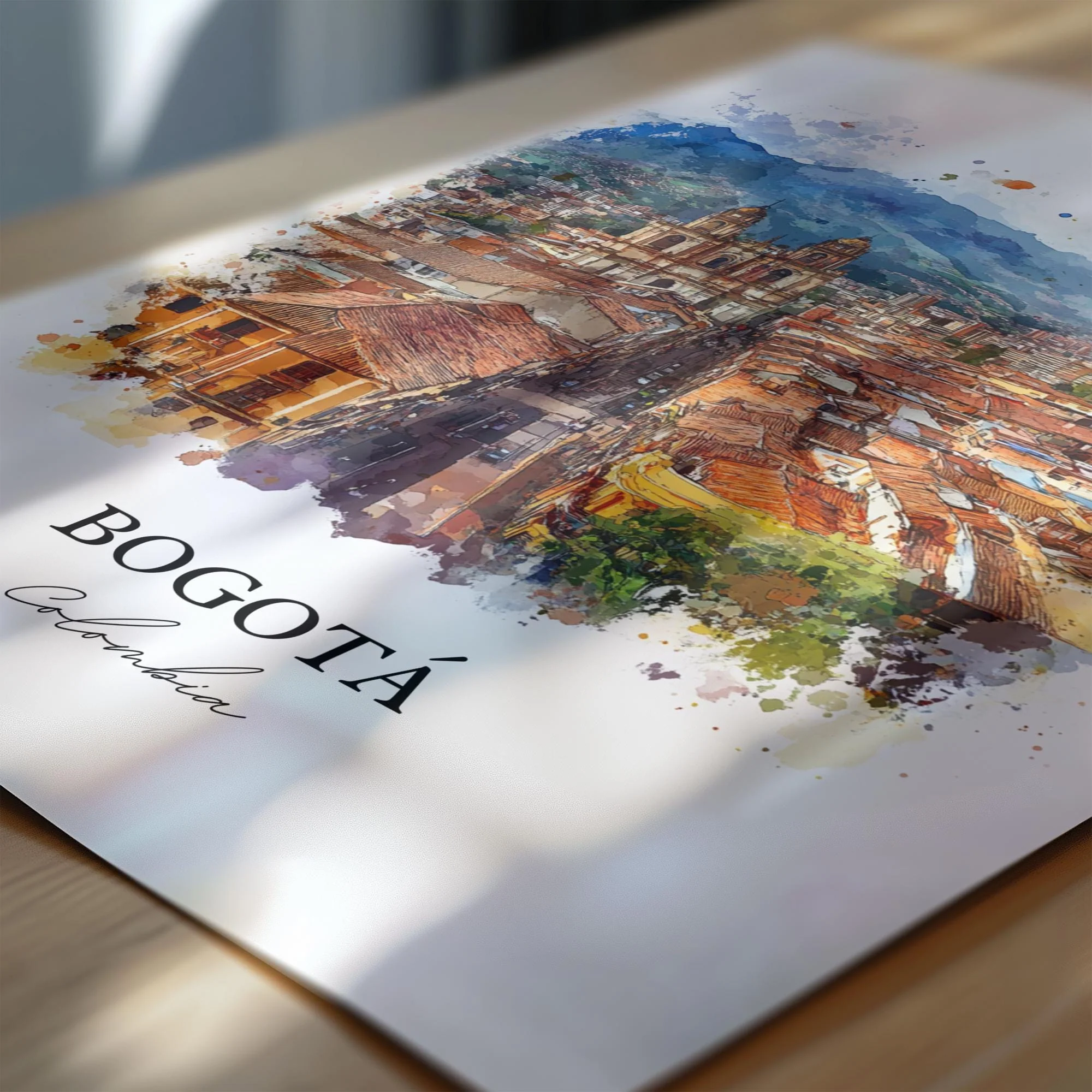 Bogotá, Colombia – Watercolor Art Print - Image 2