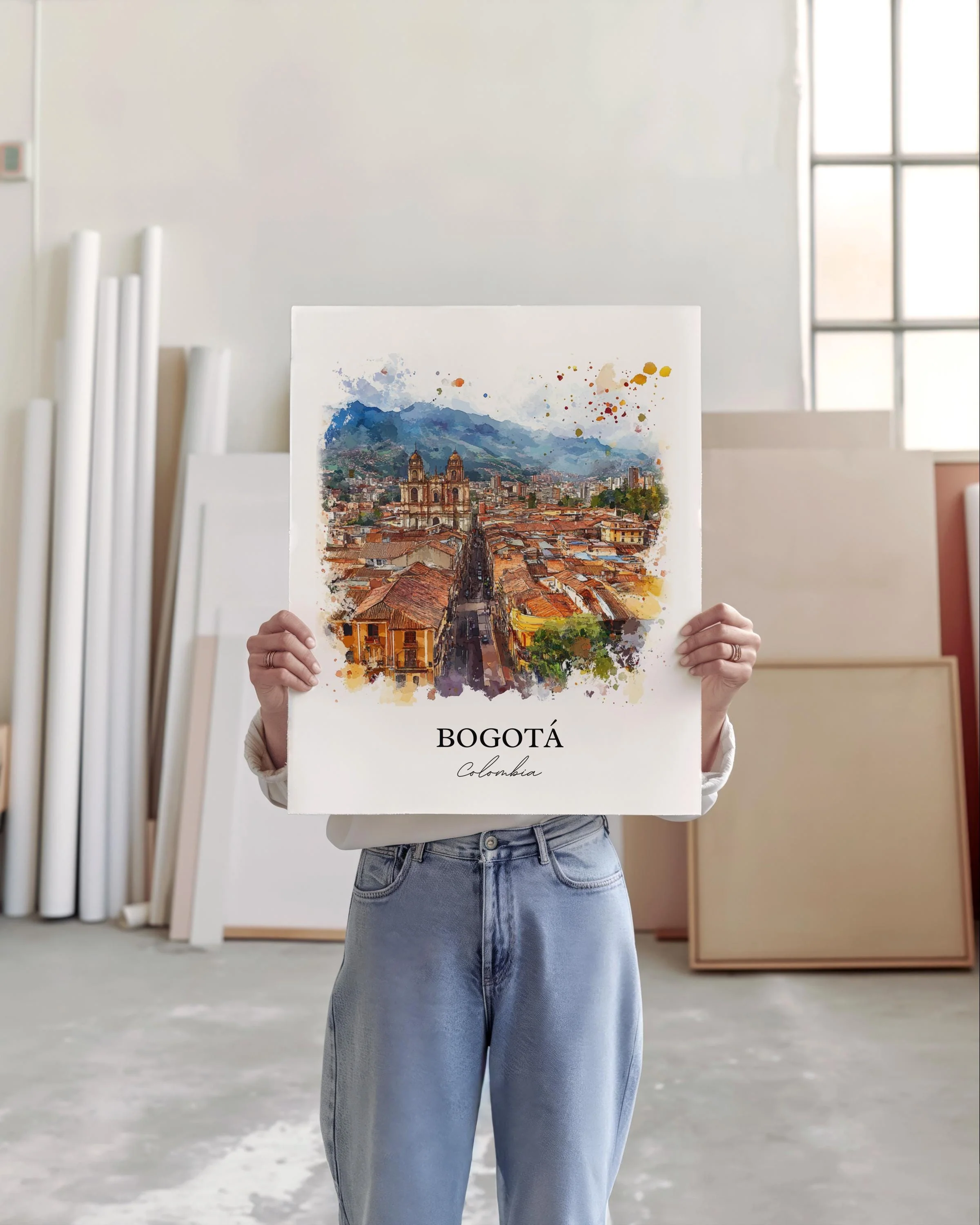 Bogotá, Colombia – Watercolor Art Print - Image 3