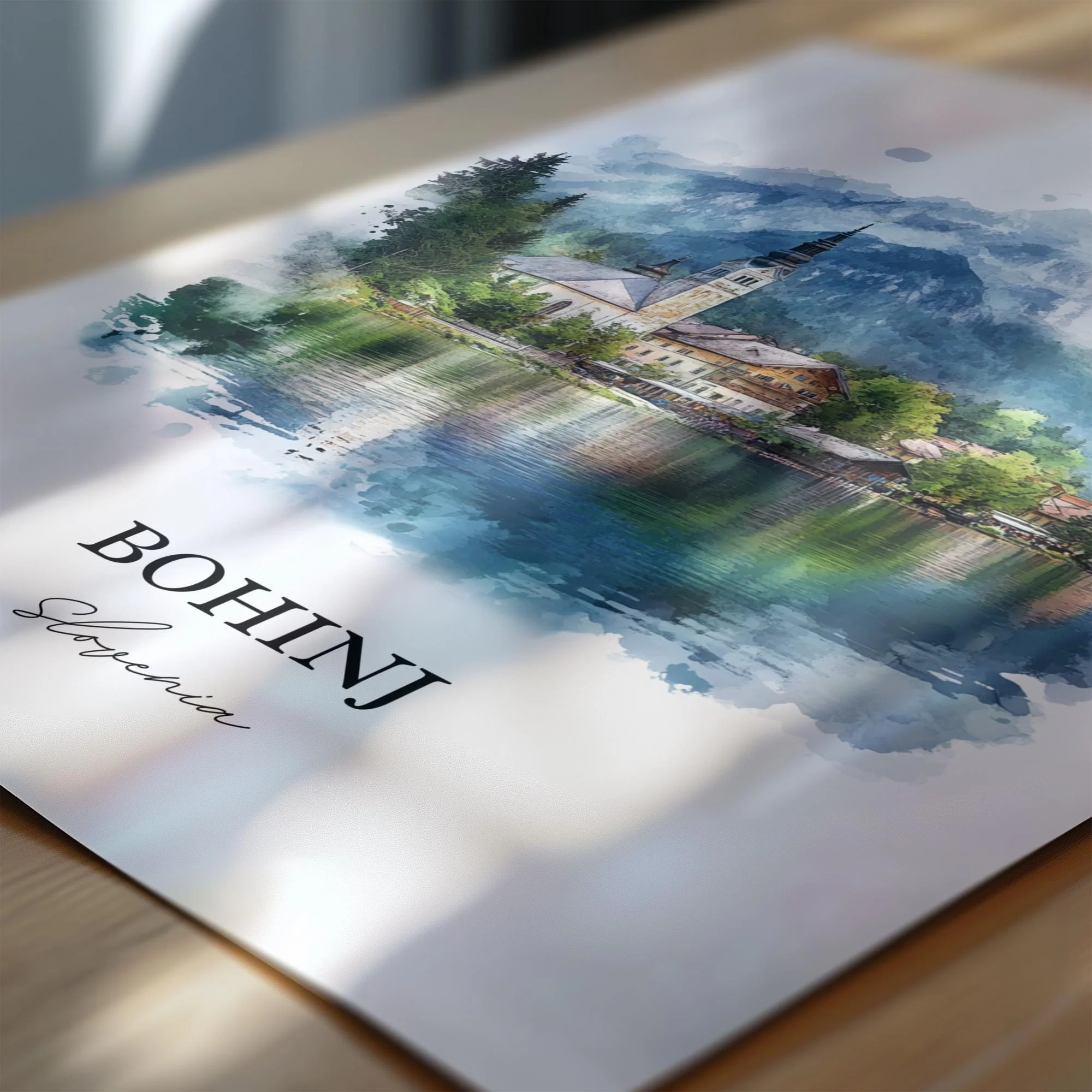 Bohinj, Slovenia – Watercolor Art Print - Image 2