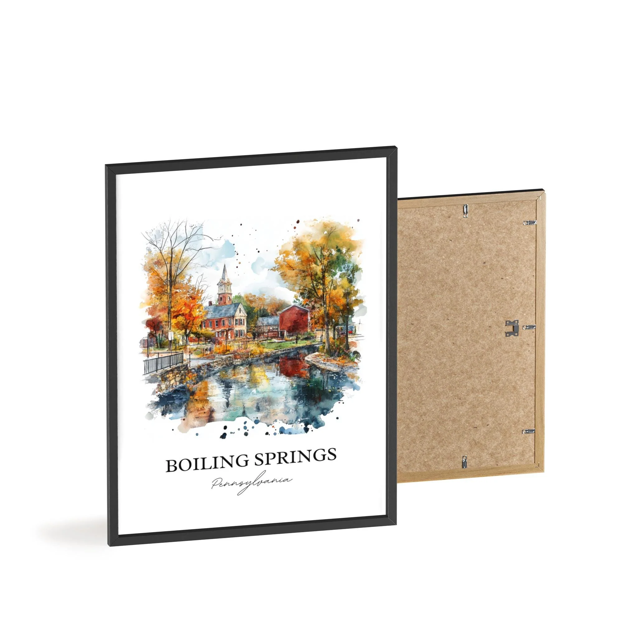 Boiling Springs, PA, USA – Watercolor Art Print - Image 8
